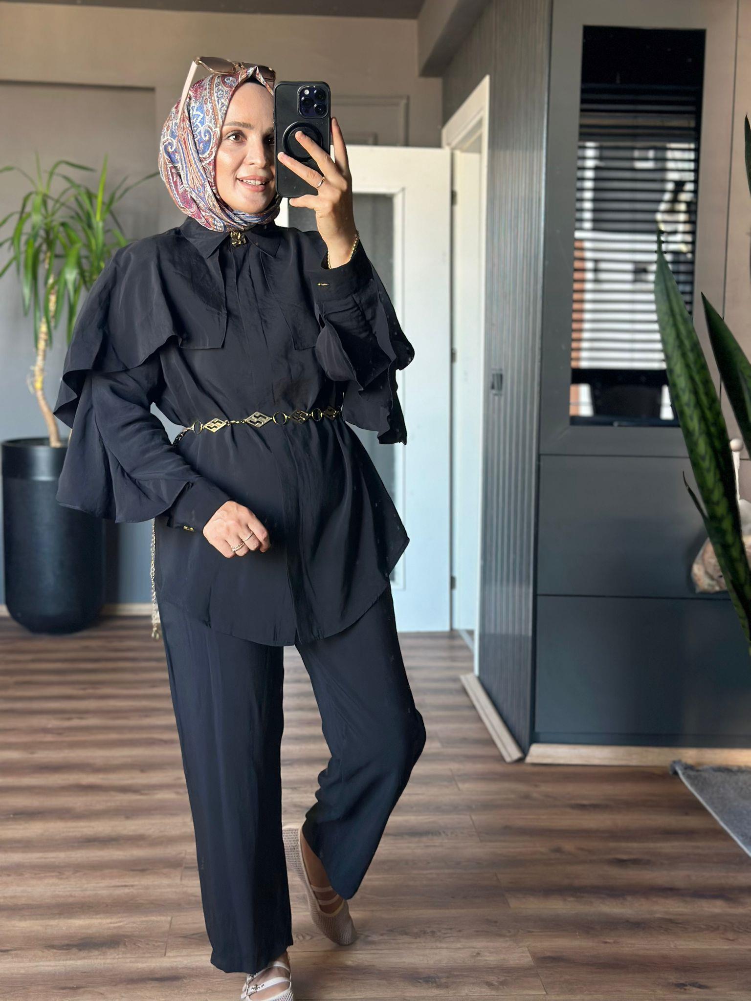 22729 OMUZU VOLANLI TENSEL TAKIM SİYAH
