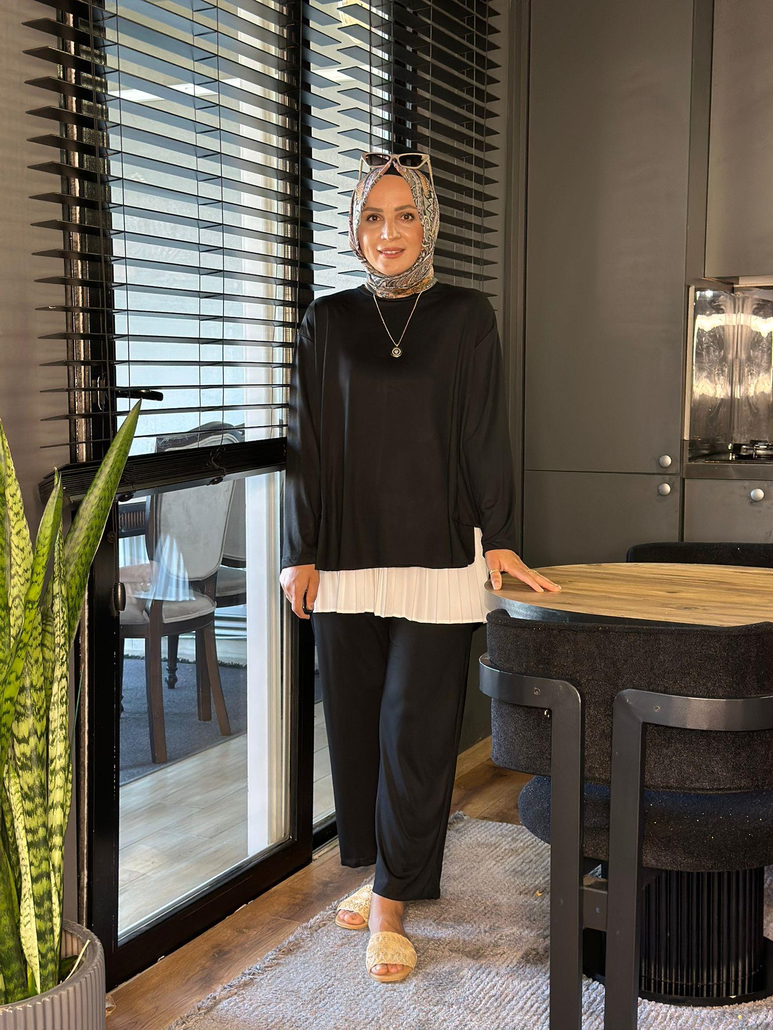 22746 YIRTMAÇLI OYSHO TAKIM SİYAH