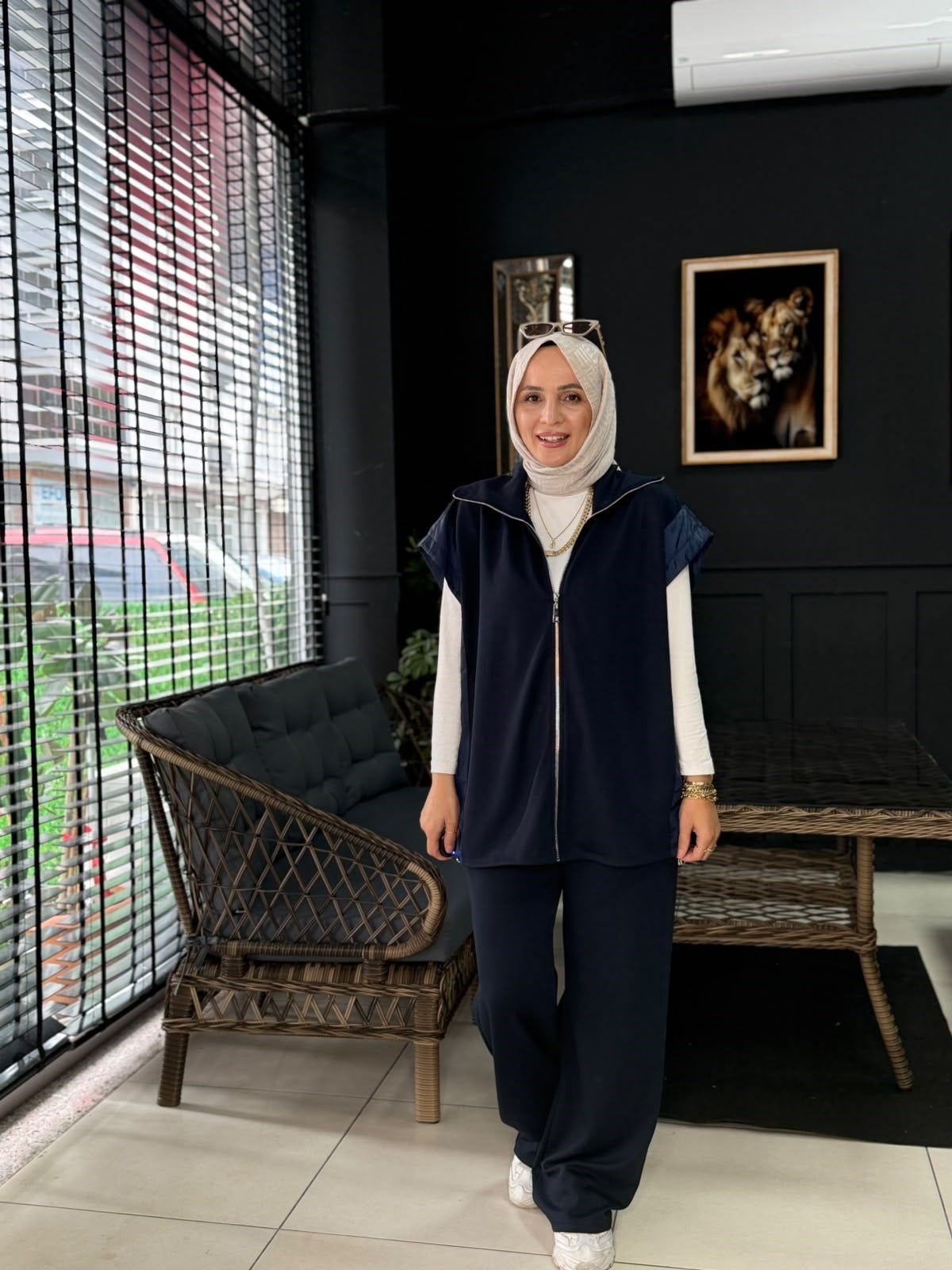 22798 YELEKLİ TAKIM LACİVERT S-M 