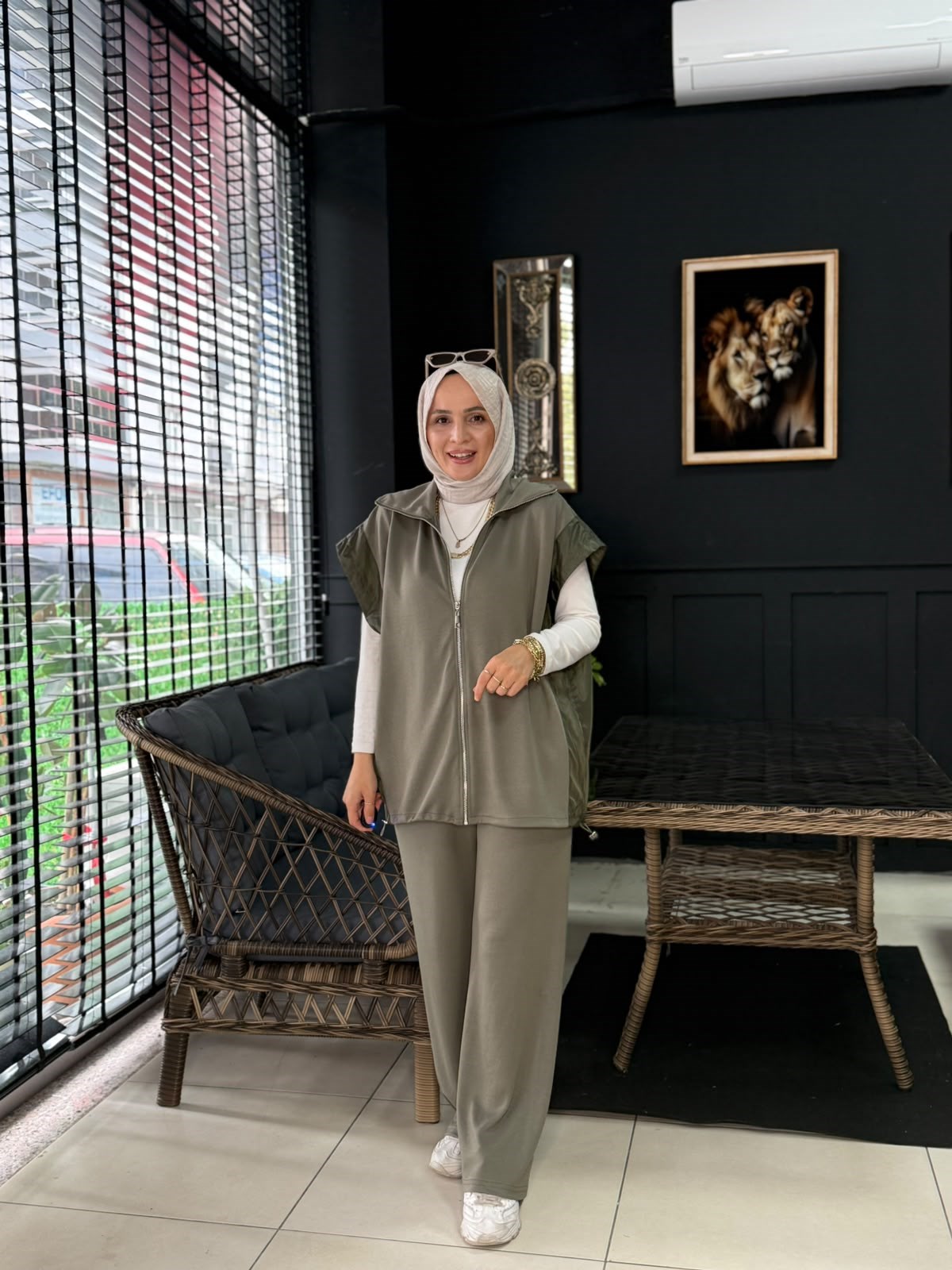 22798 YELEKLİ TAKIM YEŞİL S-M 