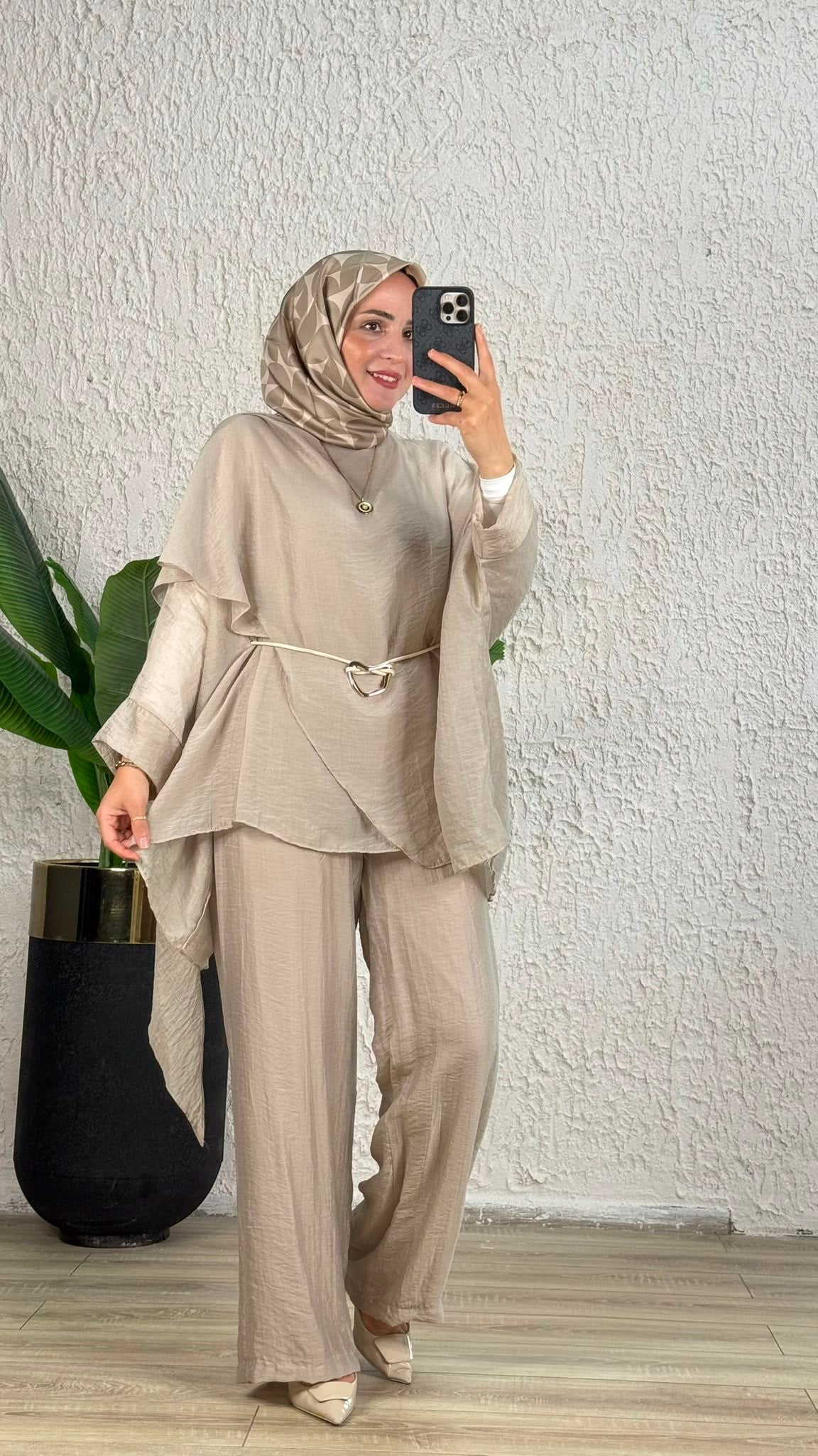 22858 ASİMETRİK TÜL TAKIM KREM 