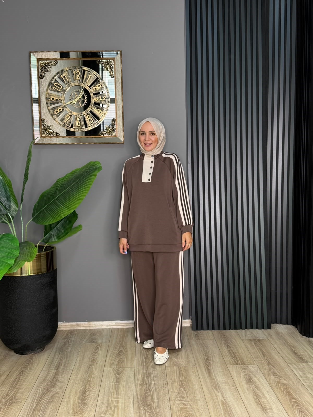 22936 LİNE TAKIM KAHVERENGİ 
