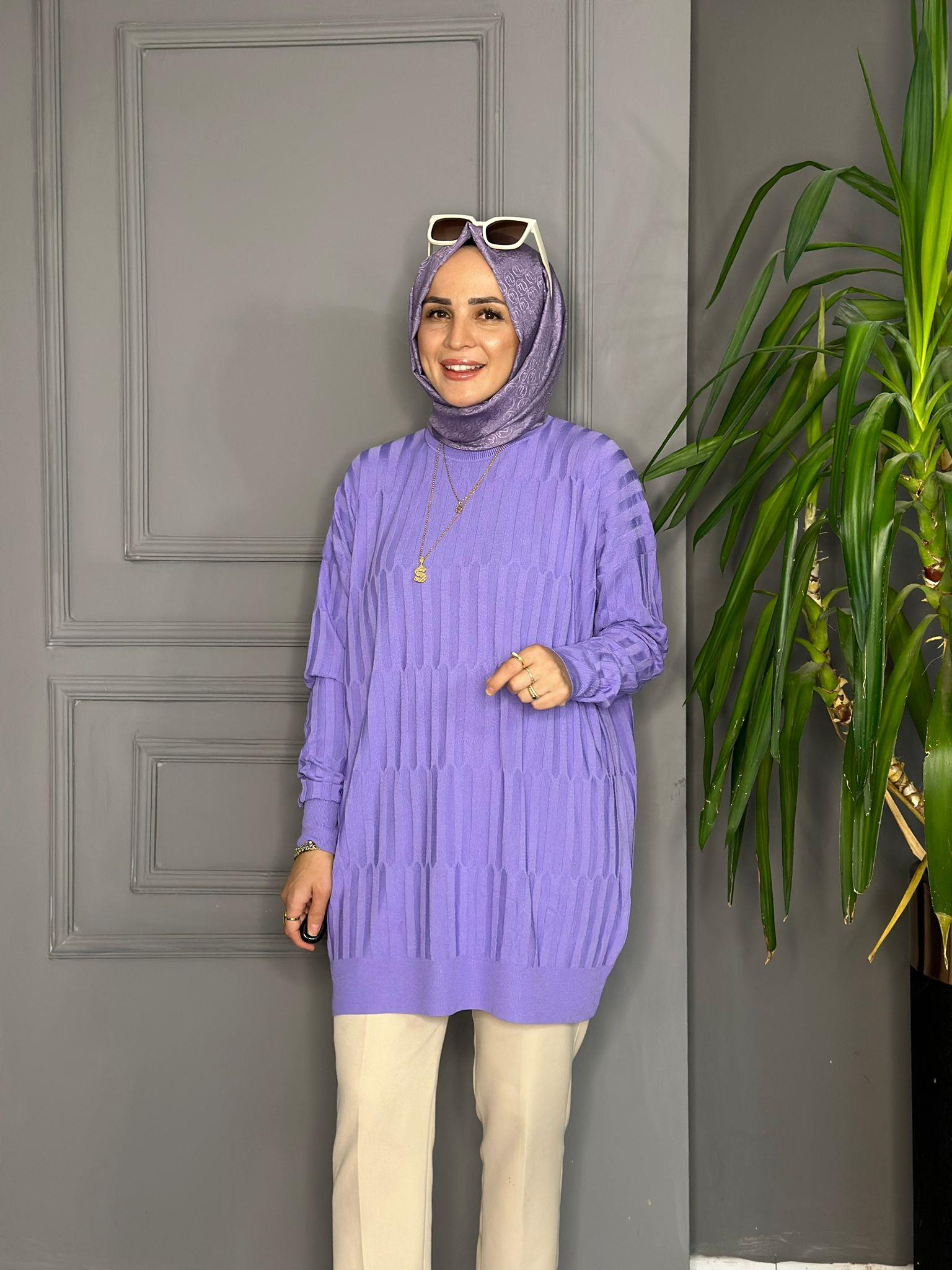 23724 MERSERİZE TRİKO LİLA 