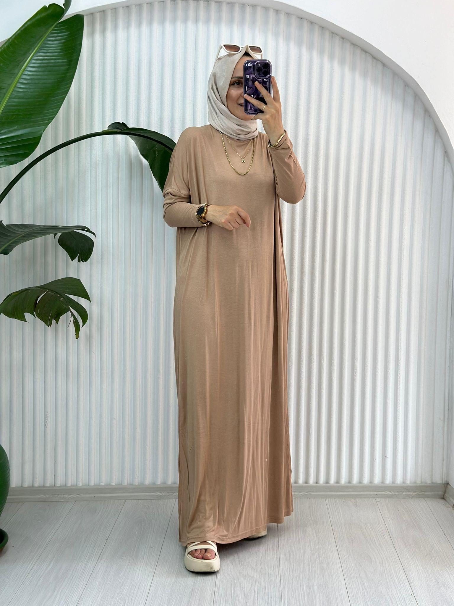 24234 PENYE ELBİSE CAMEL
