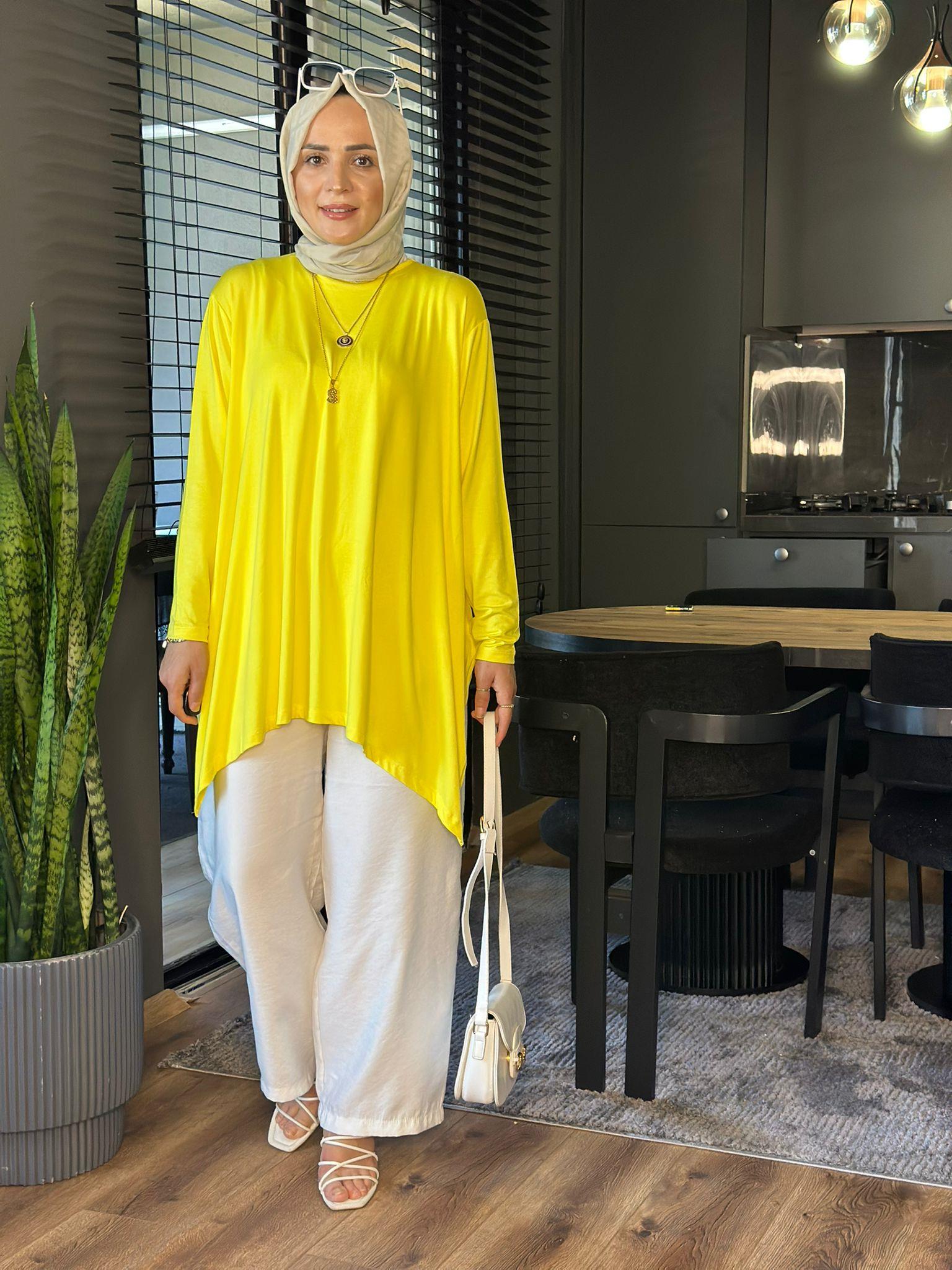 24278 SARI PENYE KUMAŞ TUNİK STANDART 