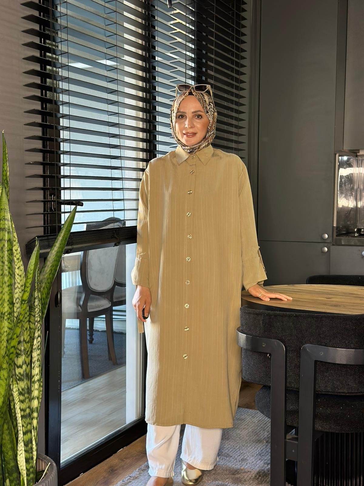 24333 KEMERLİ UZUN KAP VİZON S-M