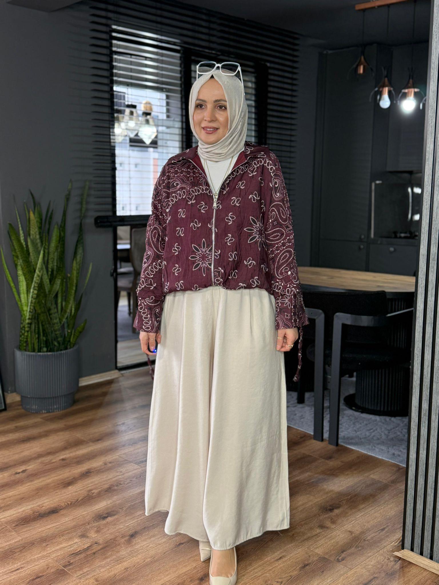 24412 BOMBER CEKET BORDO  