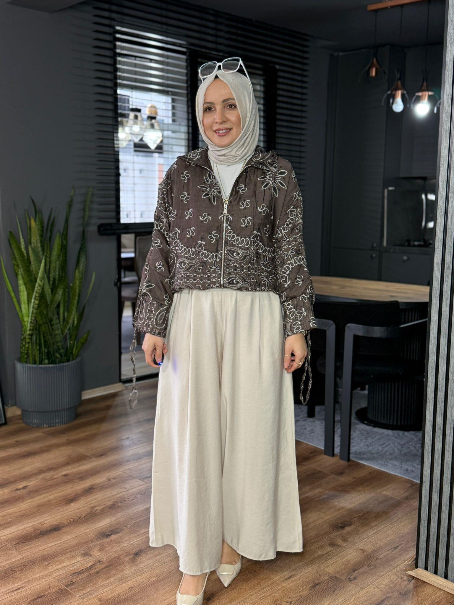 24412 BOMBER CEKET KAHVERENGİ 