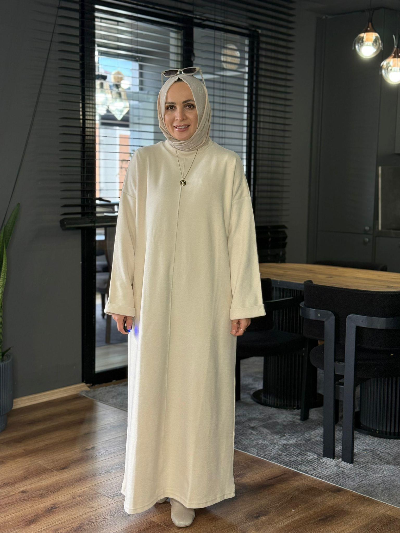 25122 ŞEVVAL ELBİSE KREM