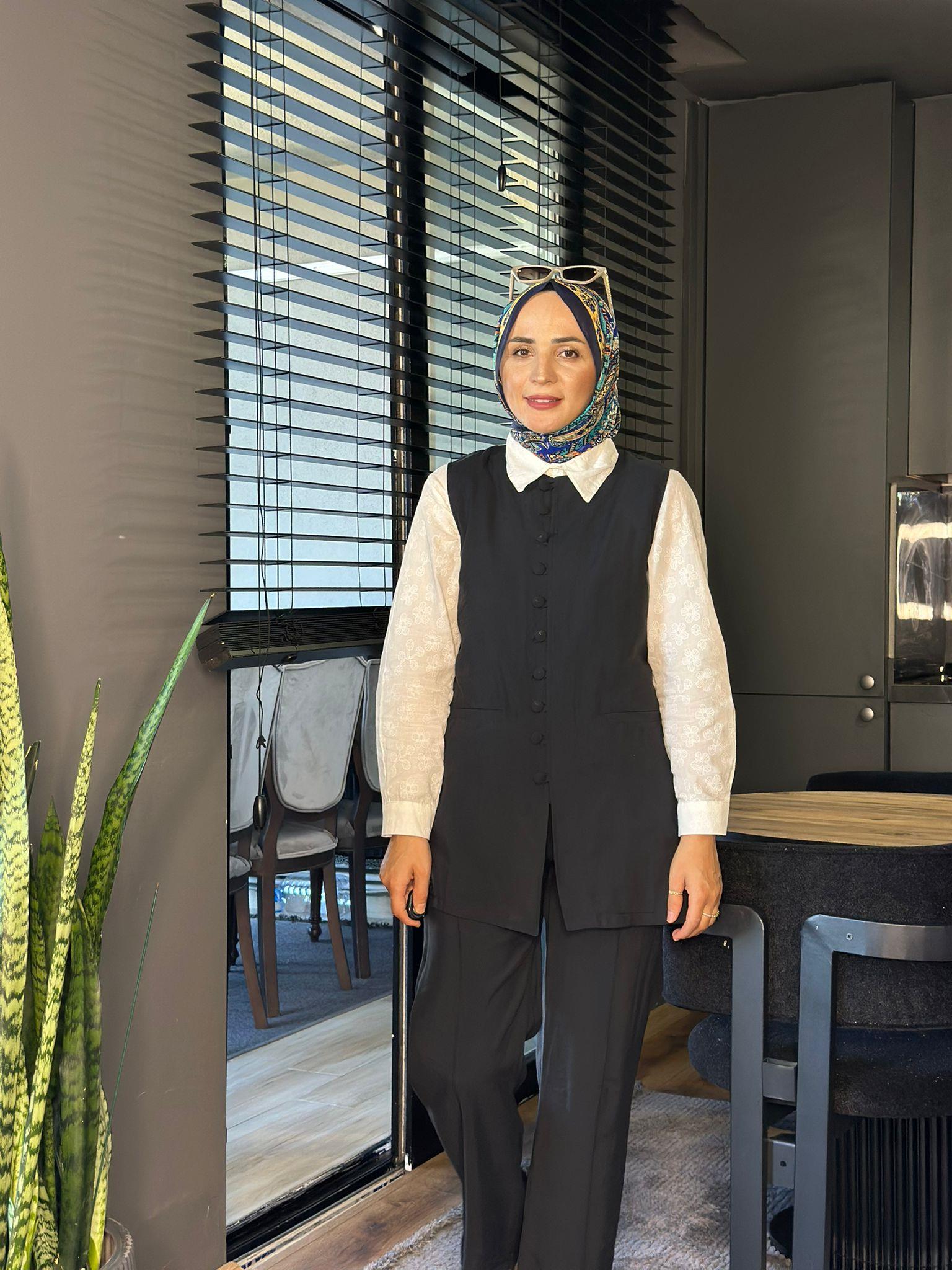 2599 YELEKLİ TAKIM SİYAH 