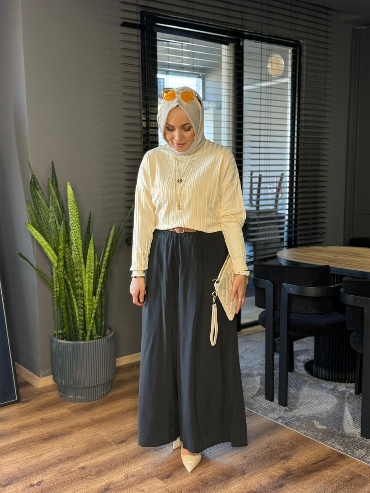 26083 TENSEL ETEK PANTOLON SİYAH