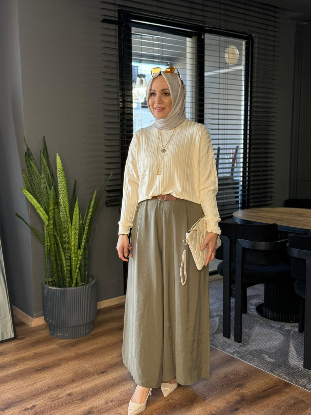 26083 TENSEL ETEK PANTOLON YEŞİL 