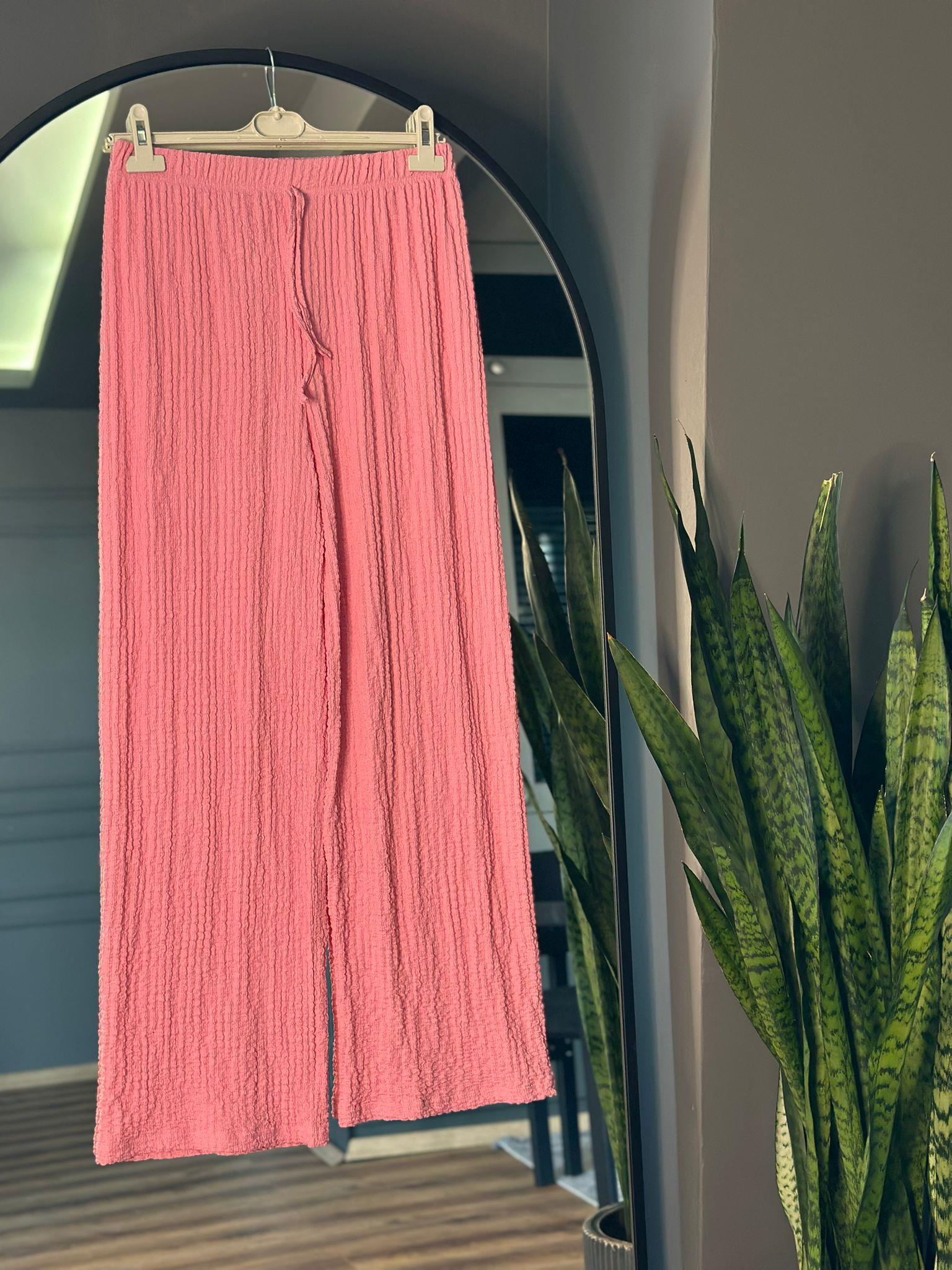 26094 BÜRÜMCÜK PANTOLON PEMBE