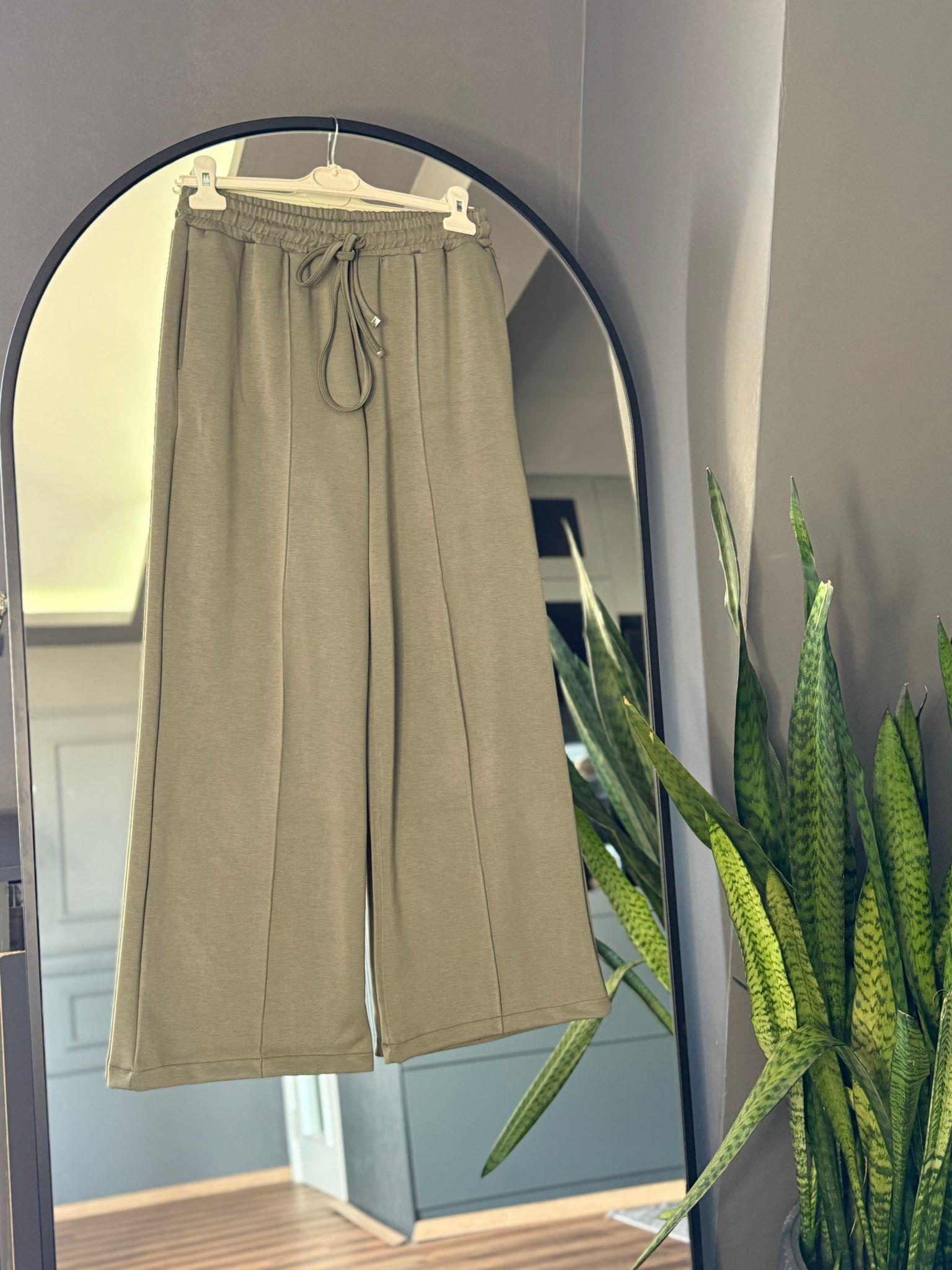 26107  OYSHO  KUMAŞ PANTOLON  YEŞİL 