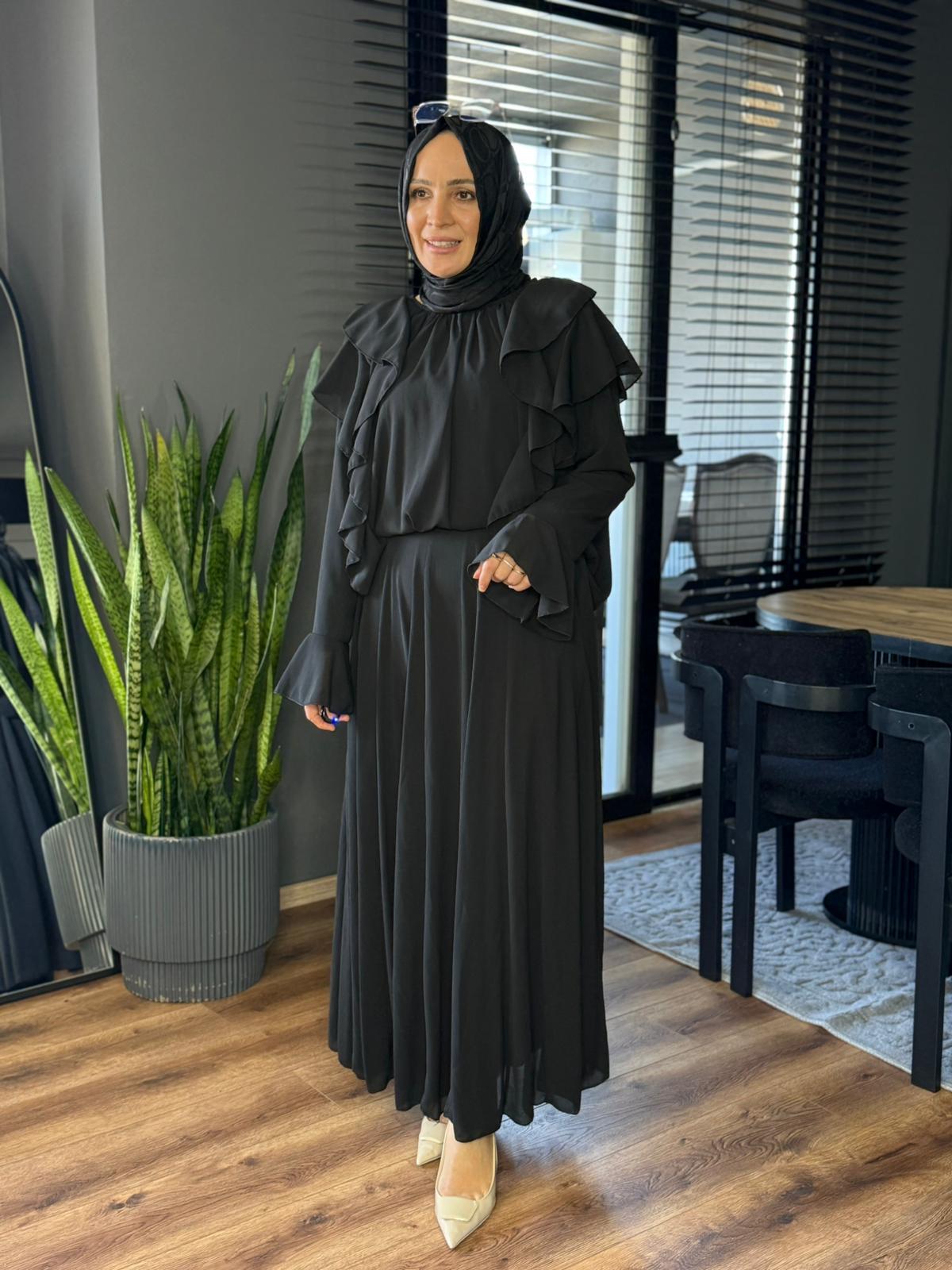 27038 TÜL ETEK SİYAH 