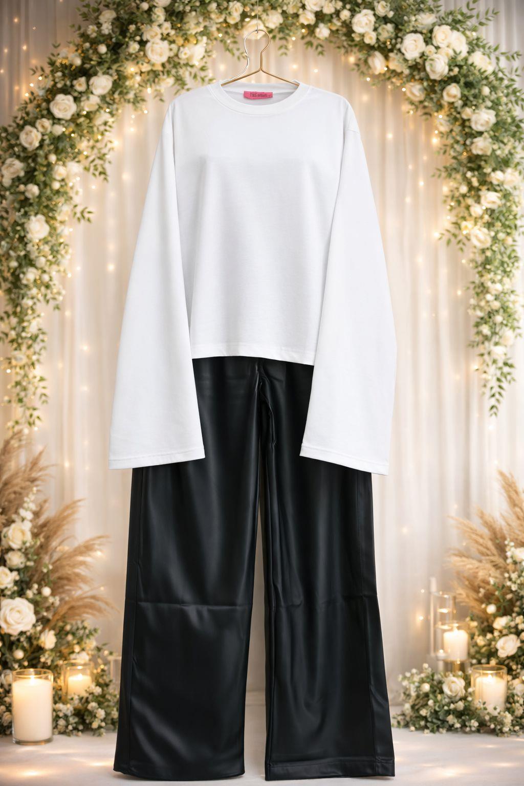 30059 İSPANYOL KOL BLUZ BEYAZ 