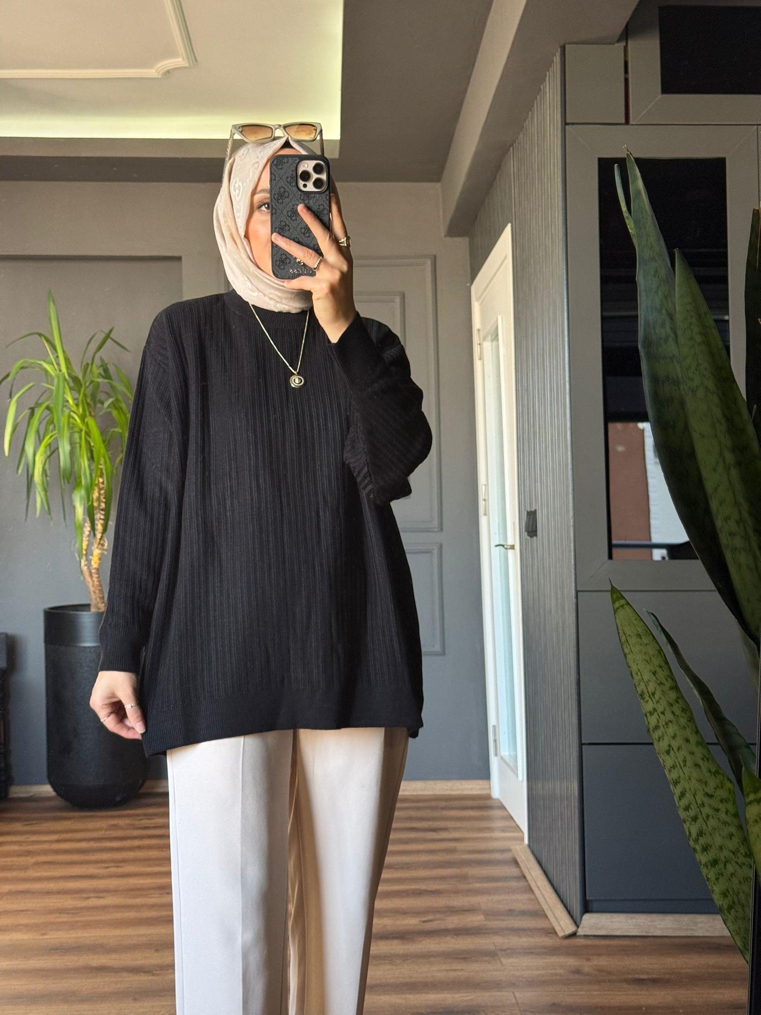 30191 FİTİLLİ TRİKO SİYAH 