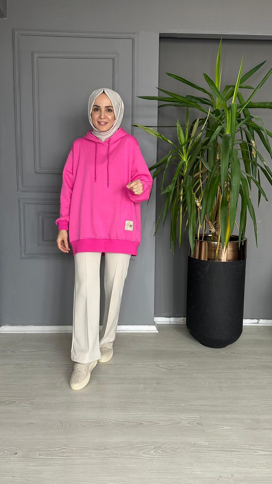 3105 KAPÜŞONLU SWEET PEMBE