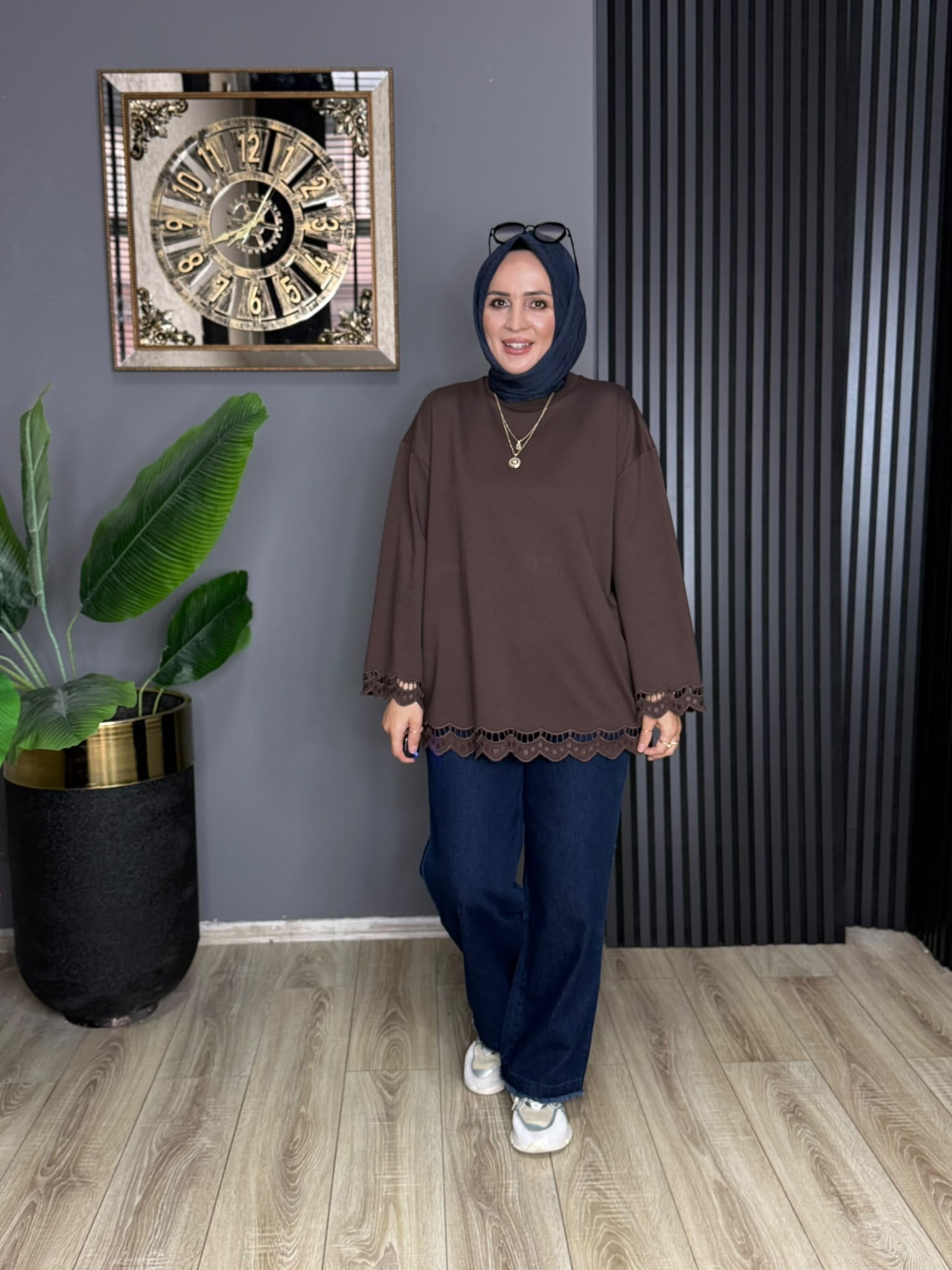 32570 ELORA TUNİK KAHVERENGİ 