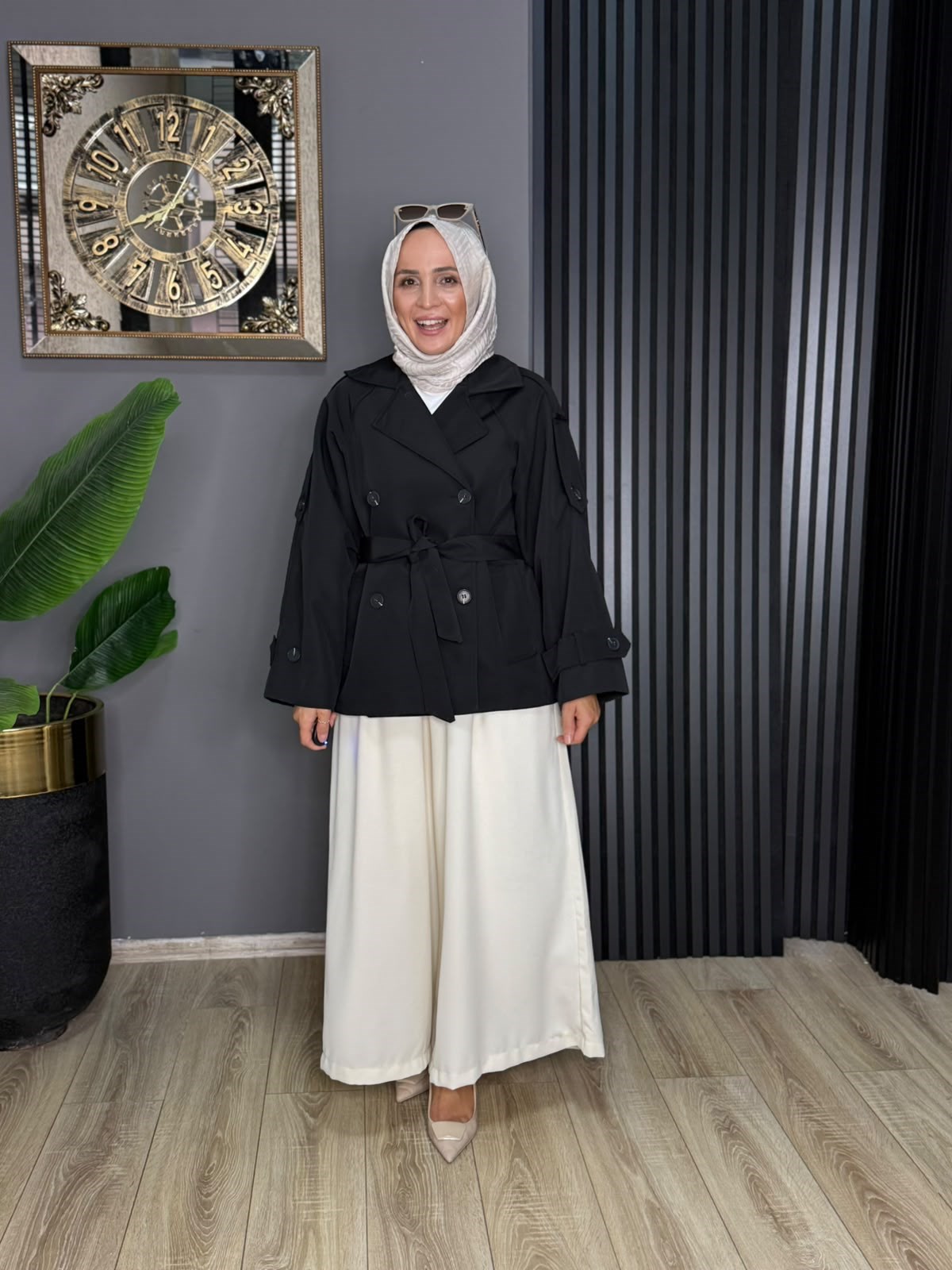 32849 RİVA TRENÇKOT SİYAH 