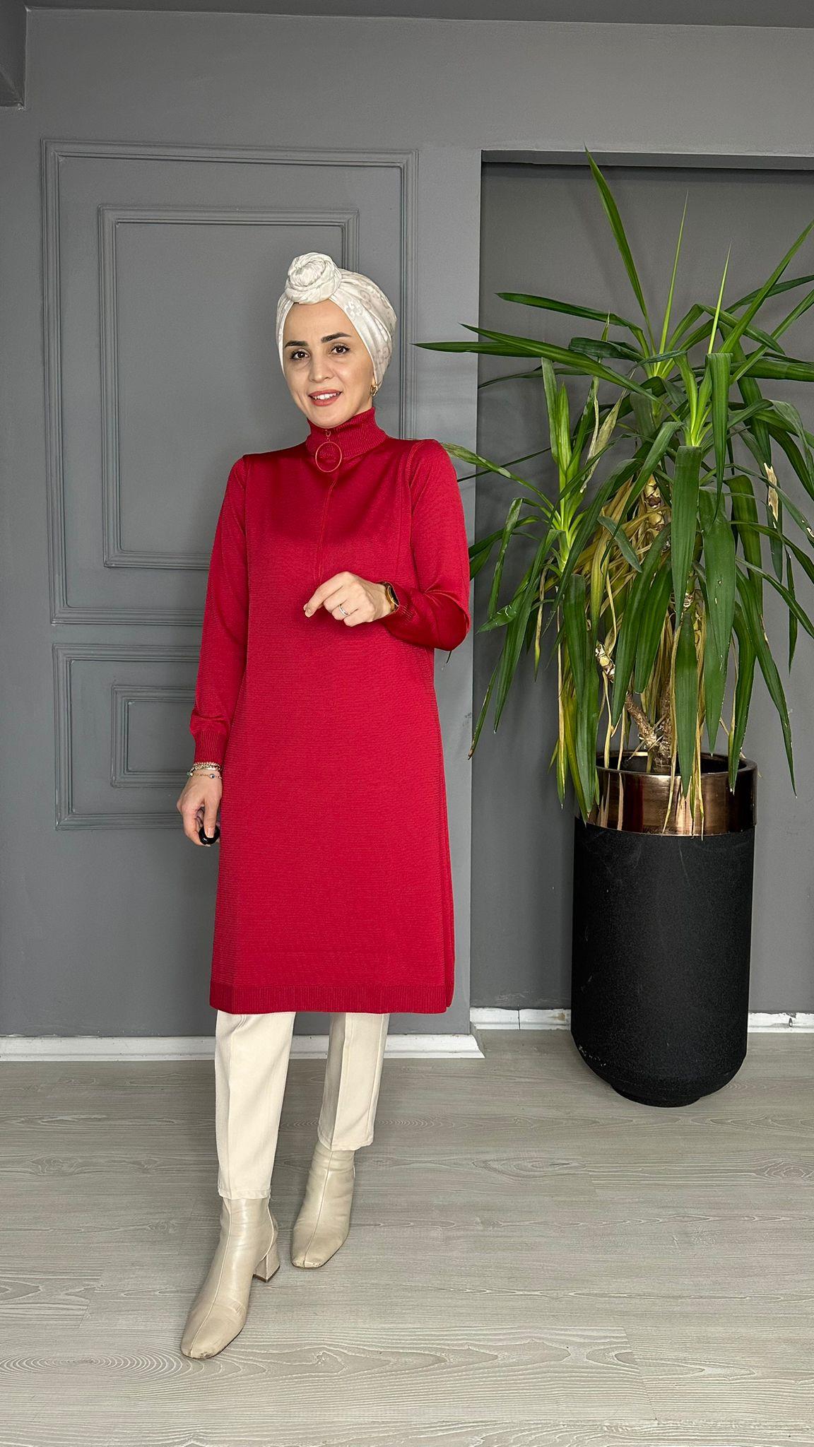 34050 FERMUARLI TRİKO KIRMIZI 