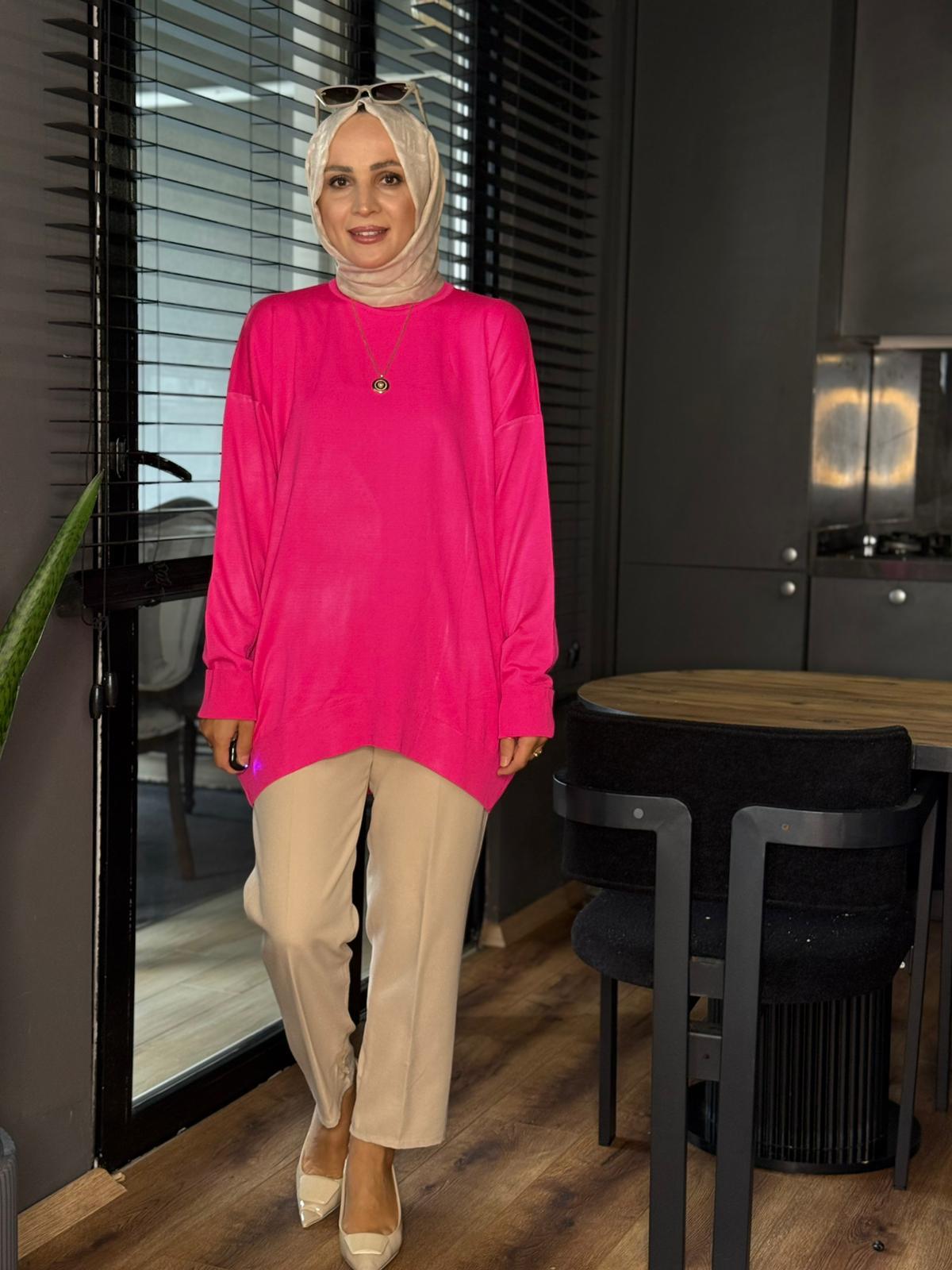 40408 MERSERİZE TRİKO PEMBE STD