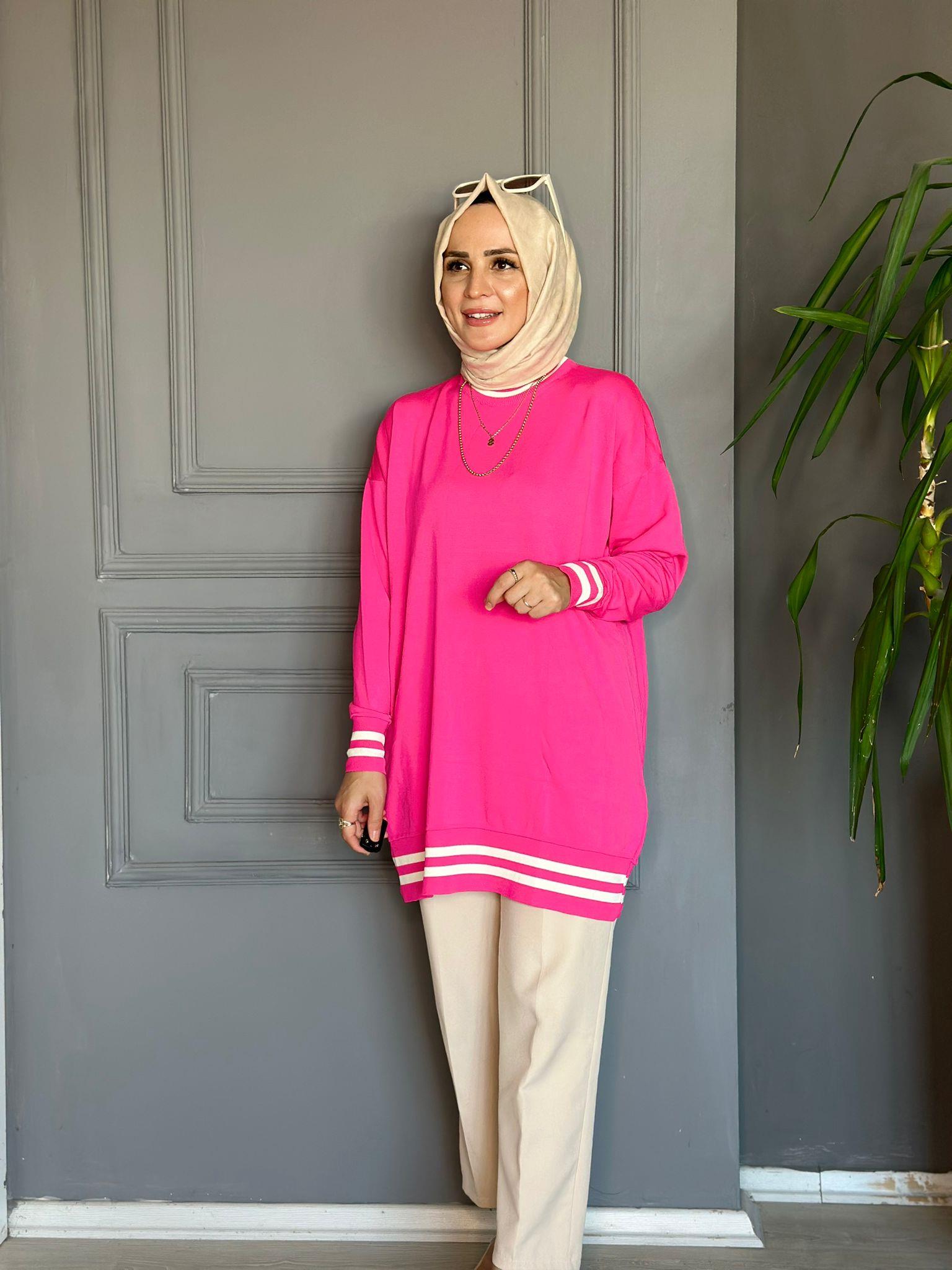 40422  TRİKO  KAZAK PEMBE