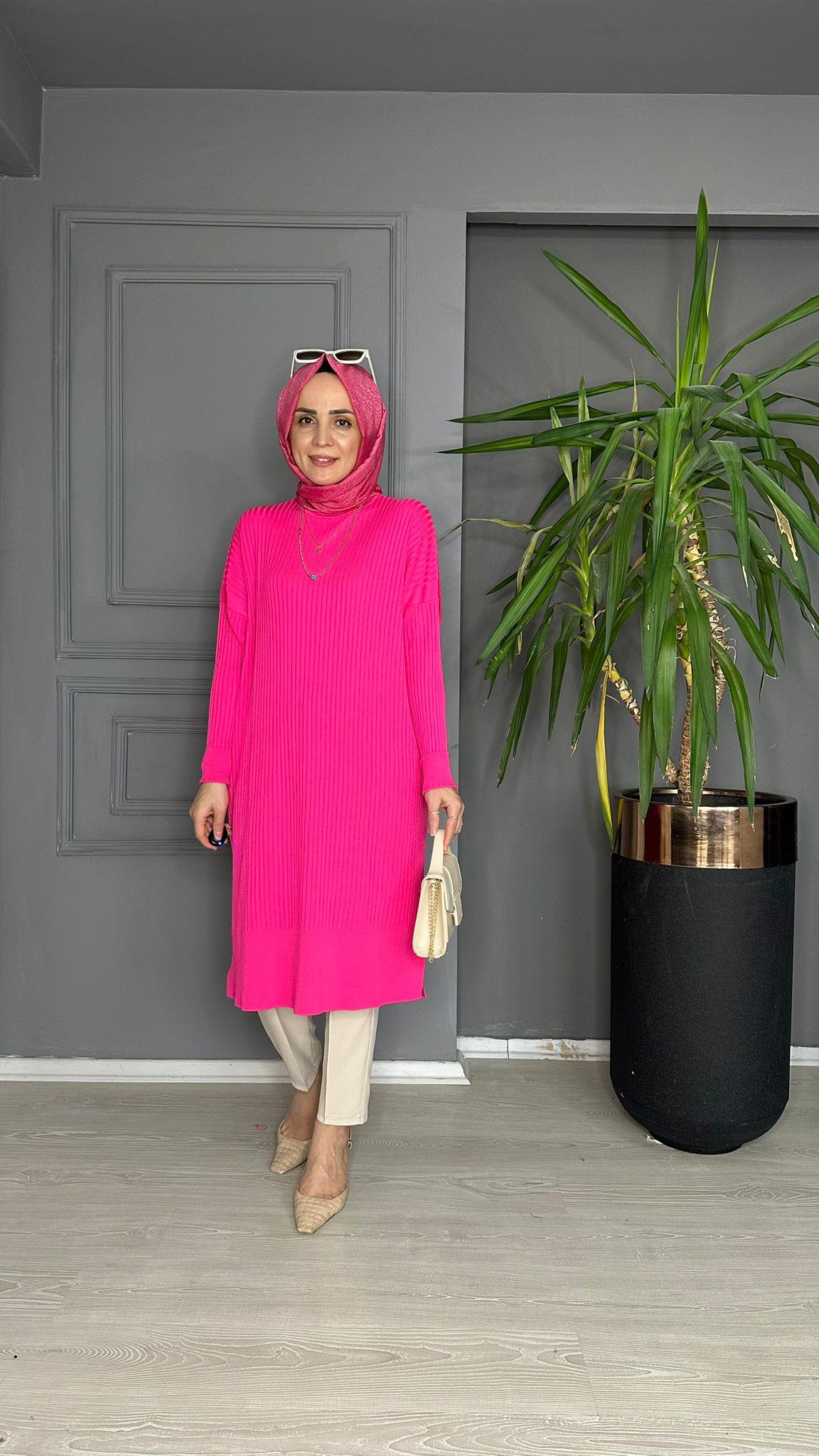 40726 YIRTMAÇ DETAY MERSERİZE PEMBE