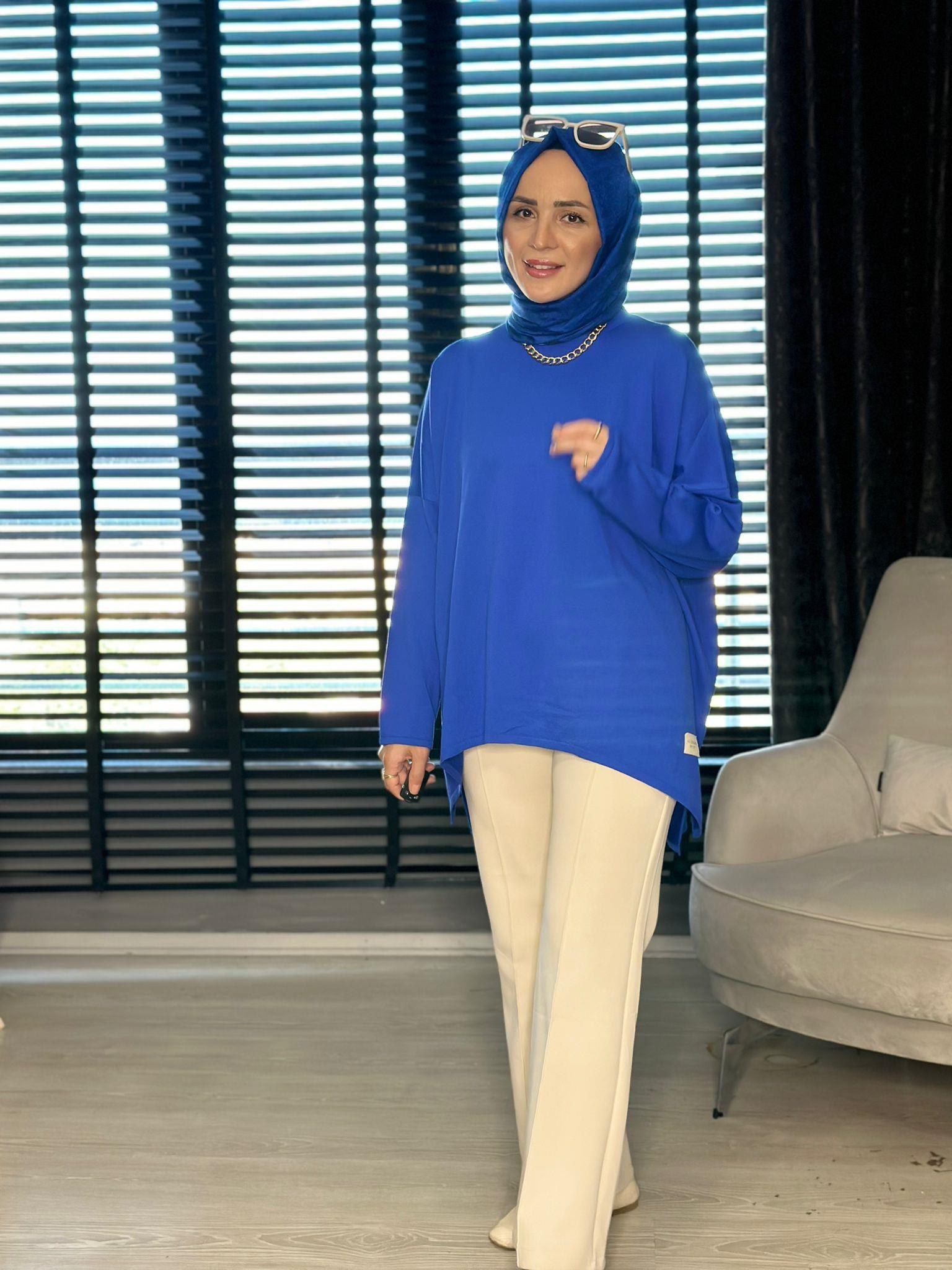 40904  SALAŞ KESİM MERSERİZE TRİKO MAVİ