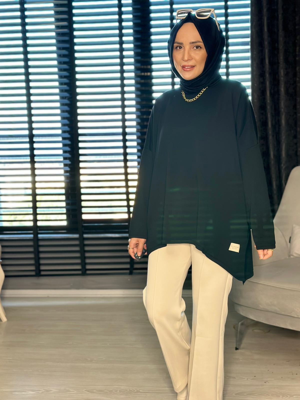 40904  SALAŞ KESİM MERSERİZE TRİKO SİYAH