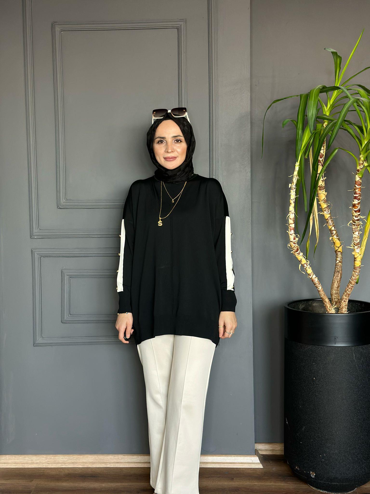 40994 KOL DETAY MERSERİZE SİYAH  