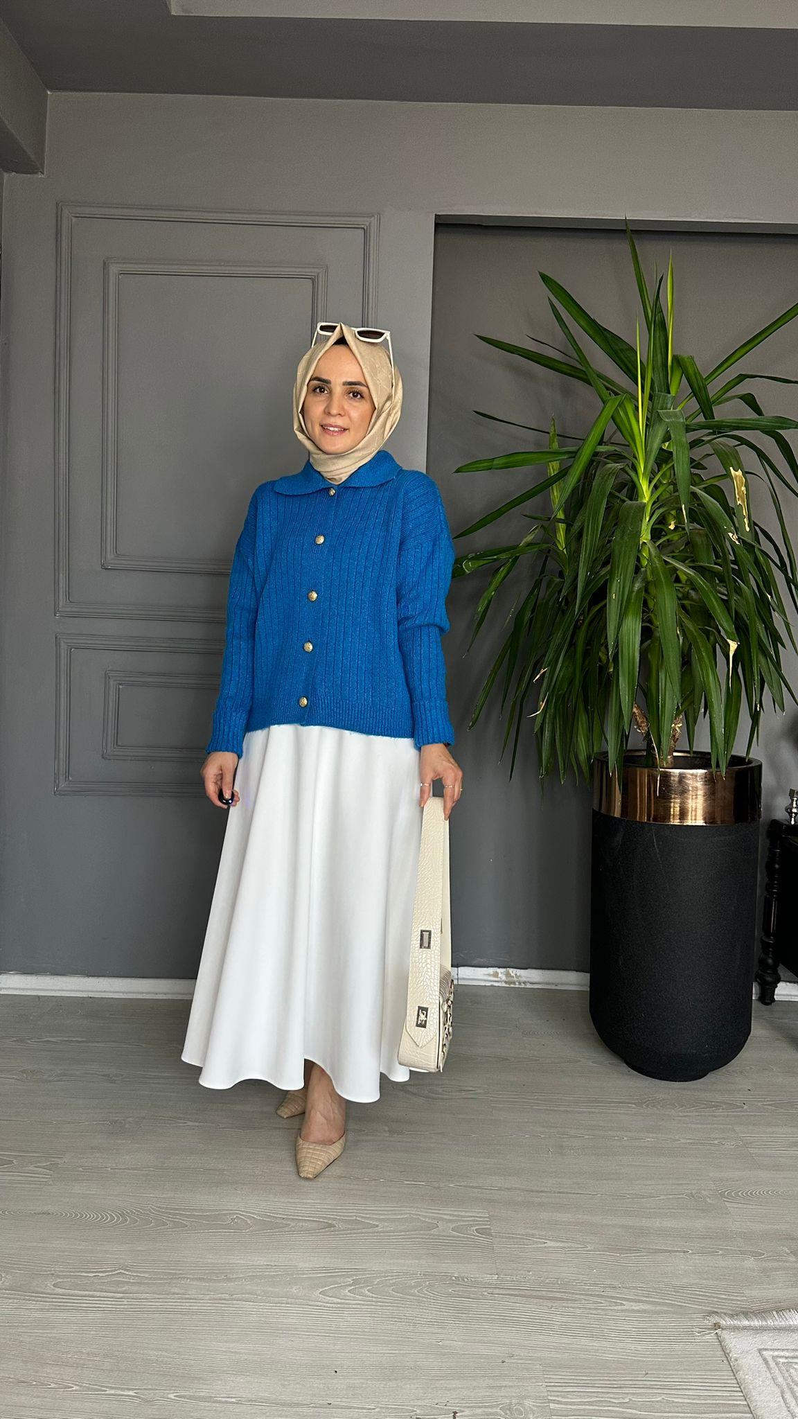 50301 TRİKO HIRKA MAVİ