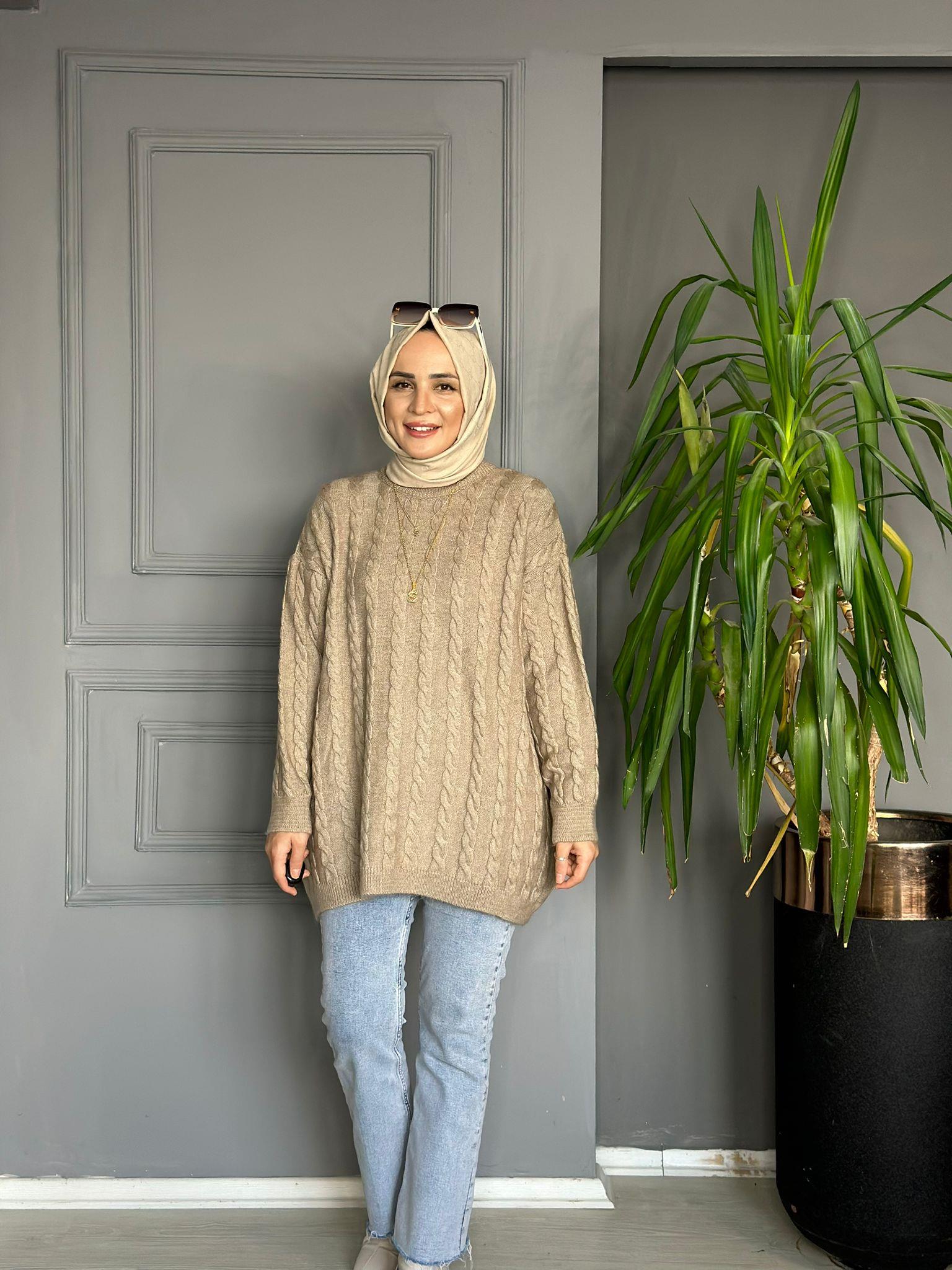 50590 YUMOŞ ÖRGÜ KAZAK VİZON