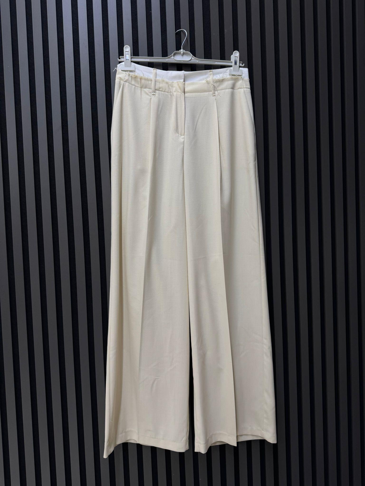 50997 YÜKSEK BEL PALAZZO PANTOLON KREM 