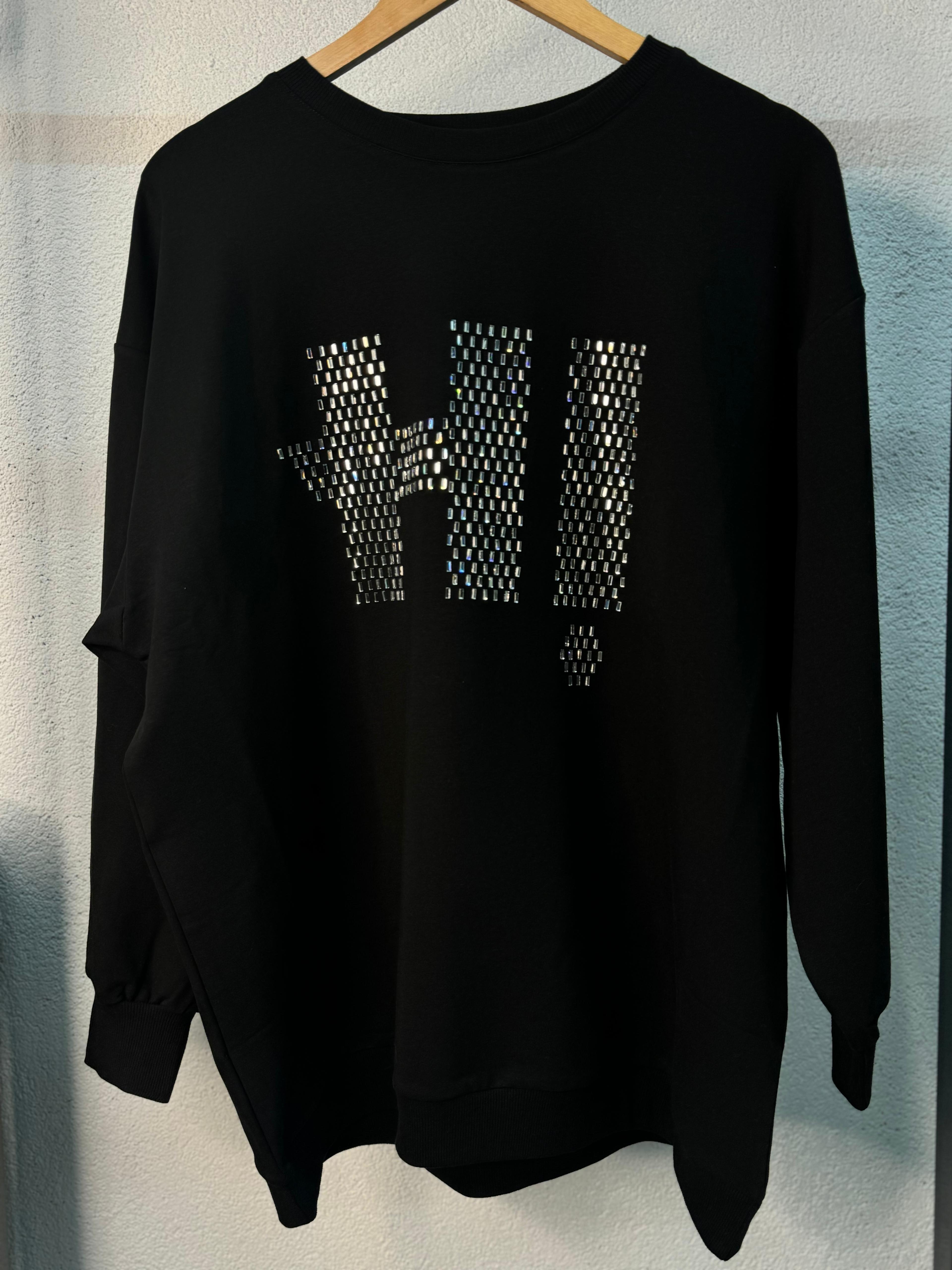 5241 Hİ YAZILI SWEAT SİYAH 