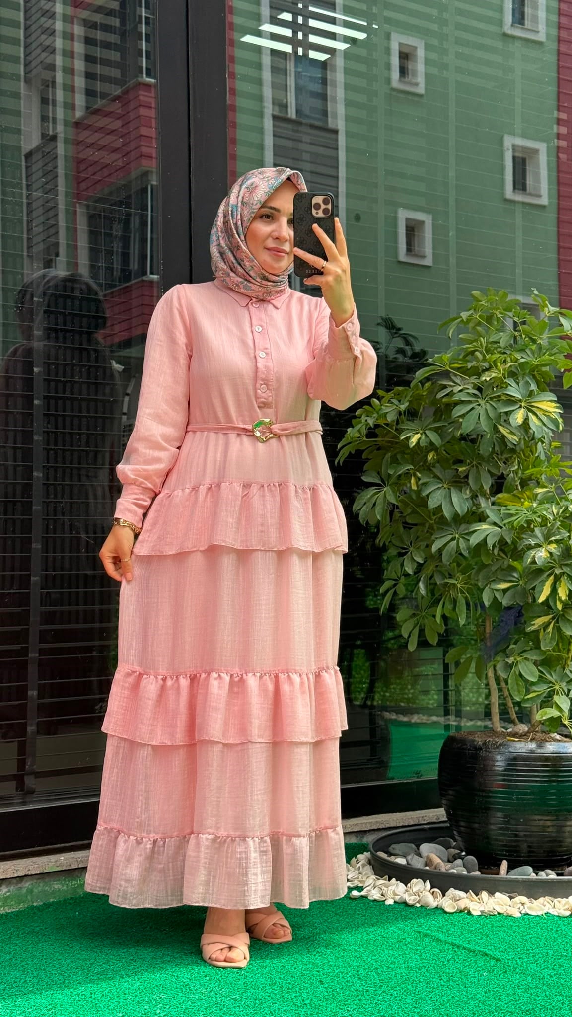 5312 MENEKŞE ELBİSE PEMBE 
