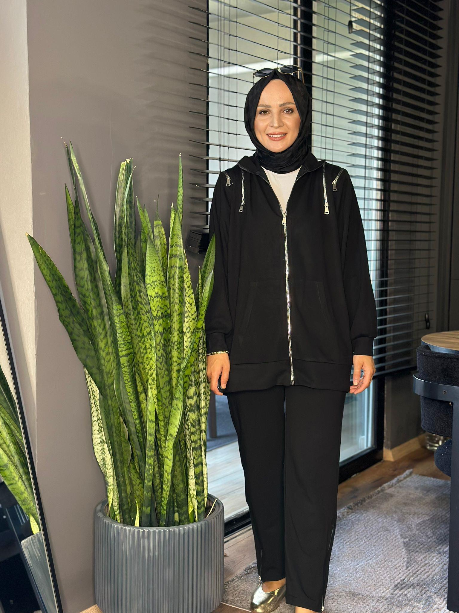 5573 OMUZ FERMUARLI TAKIM SİYAH 