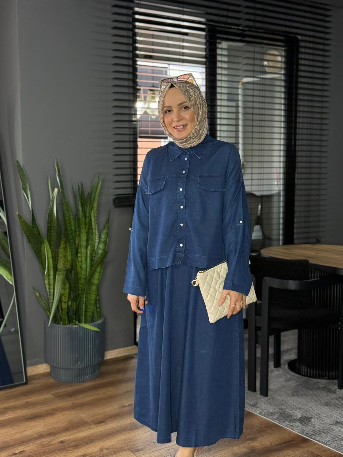 5879 KOT ETEKLİ TAKIM LACİVERT 