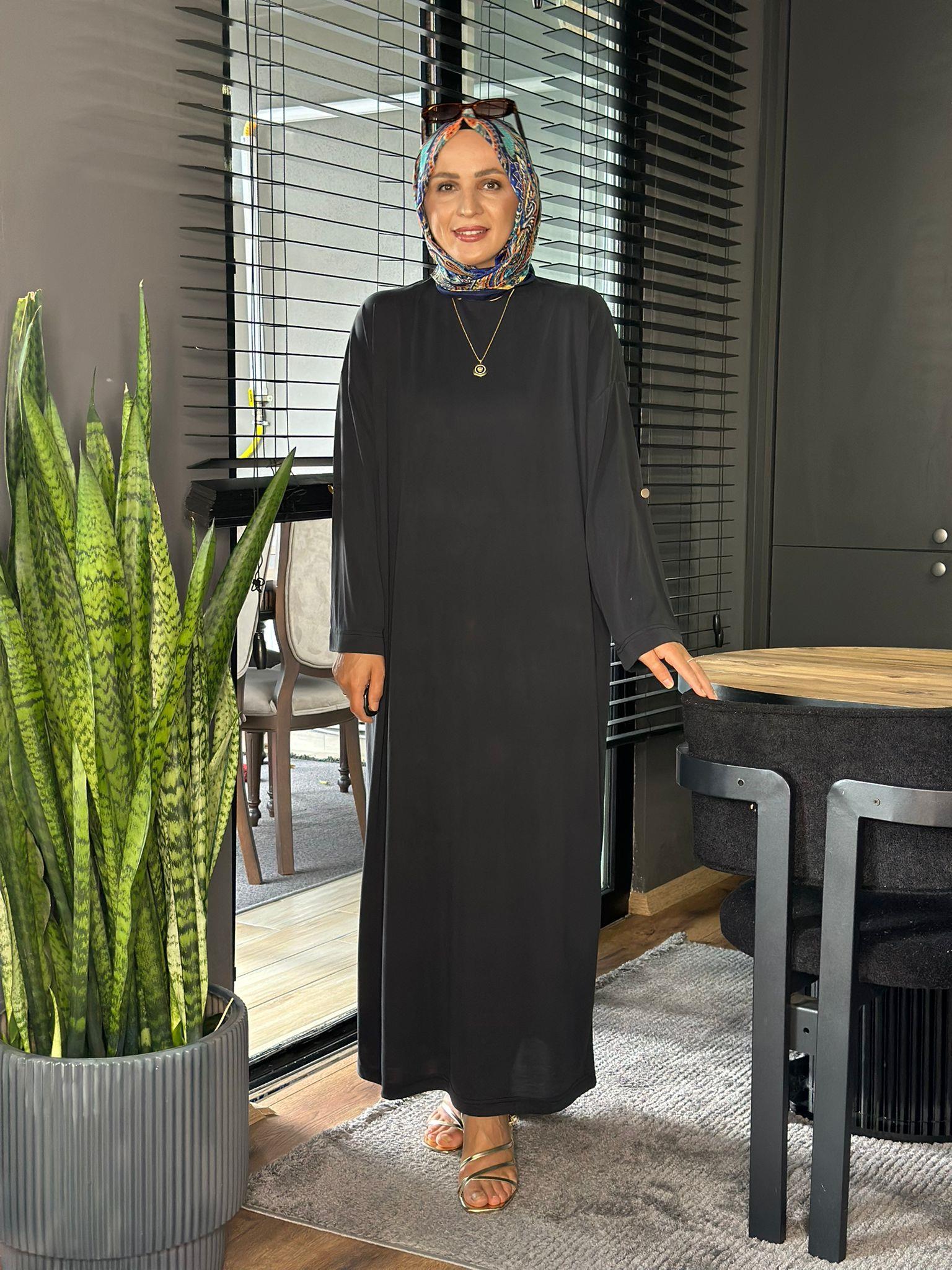 5991 İNCE OYSHO ELBİSE SİYAH 