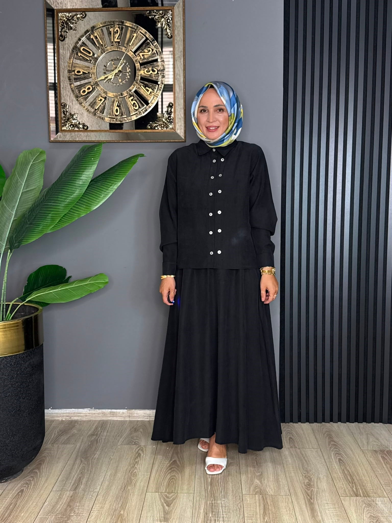 6304 ÇİFT DÜĞMELİ TAKIM SİYAH 