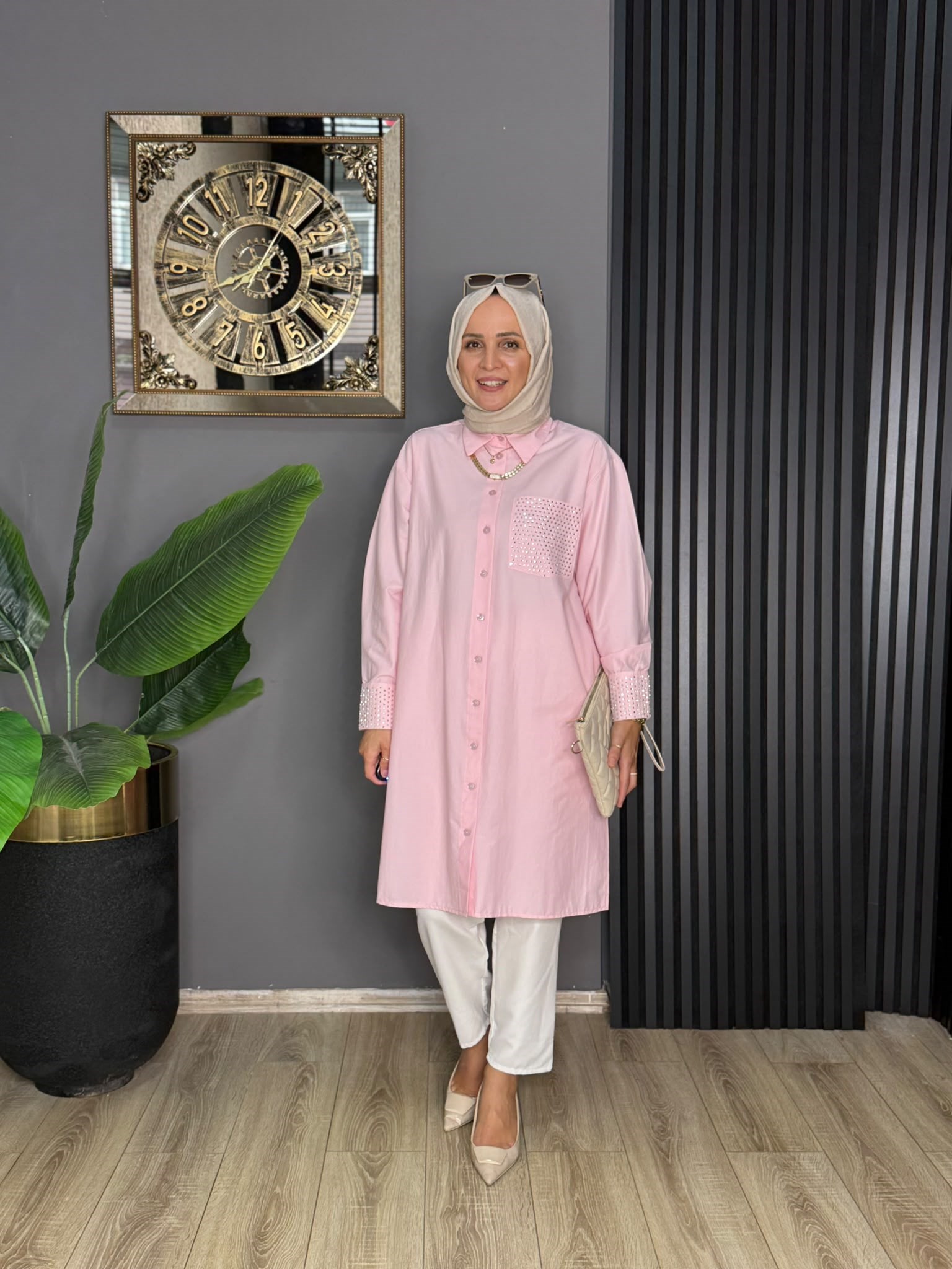 6594 PARLA ARA BOY GÖMLEK PEMBE 