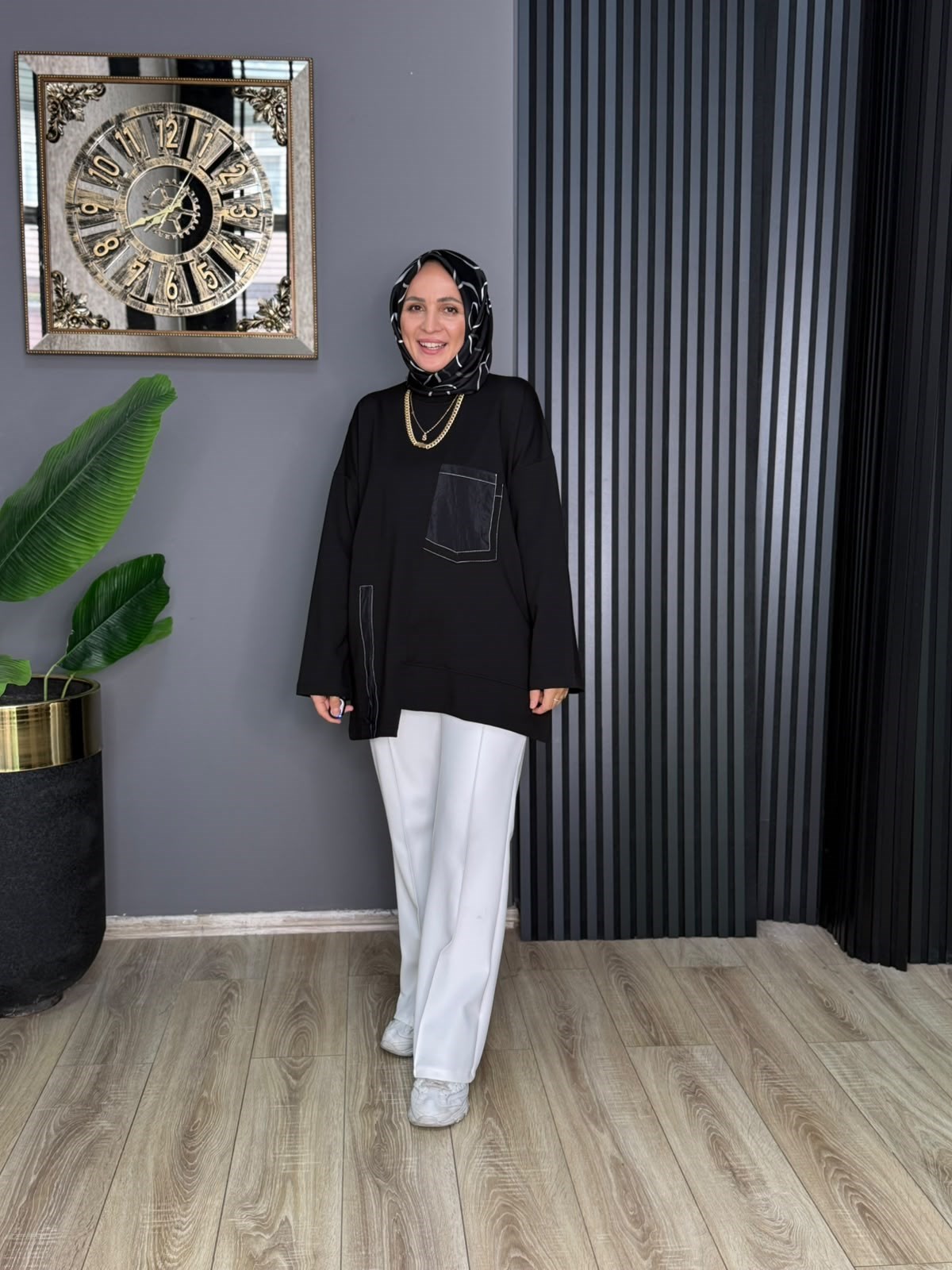 6709 ALANUR TUNİK SİYAH 