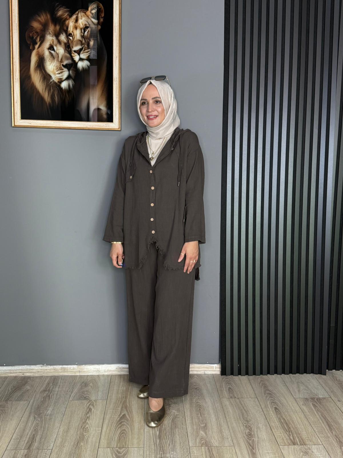 7113 CEP DETAY TAKIM KAHVERENGİ 