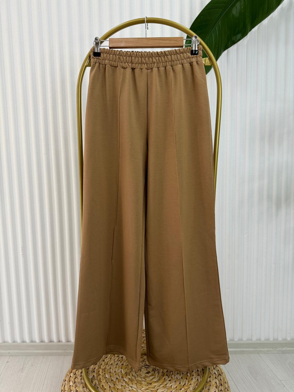 8286 TEK İPLİK PANTOLON KAHVE 