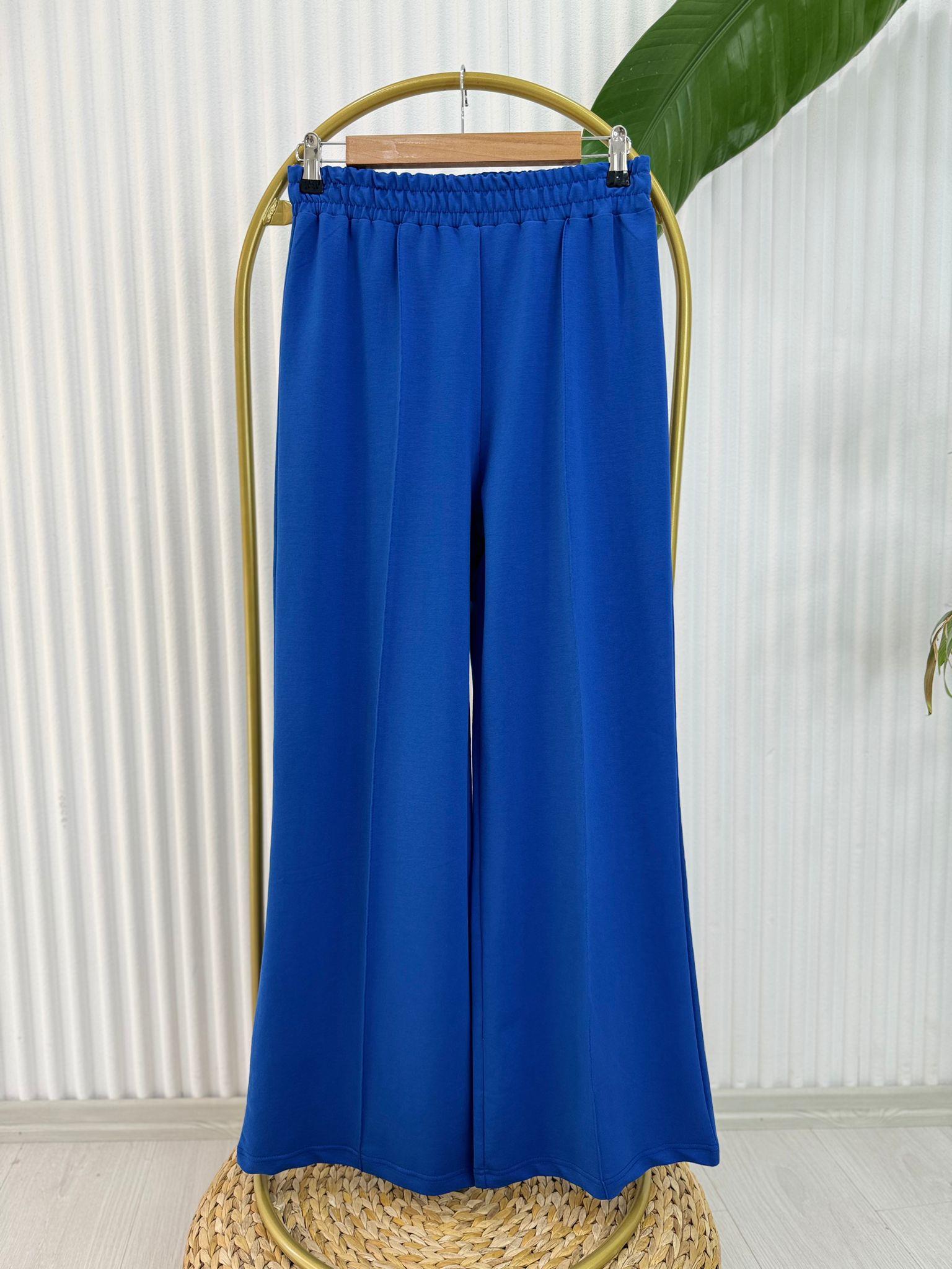 8286 TEK İPLİK PANTOLON  SAKS MAVİ 