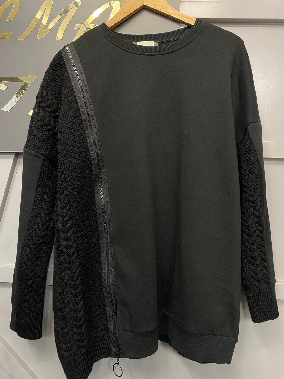 8699 TRİKO DETAY SWEET SİYAH