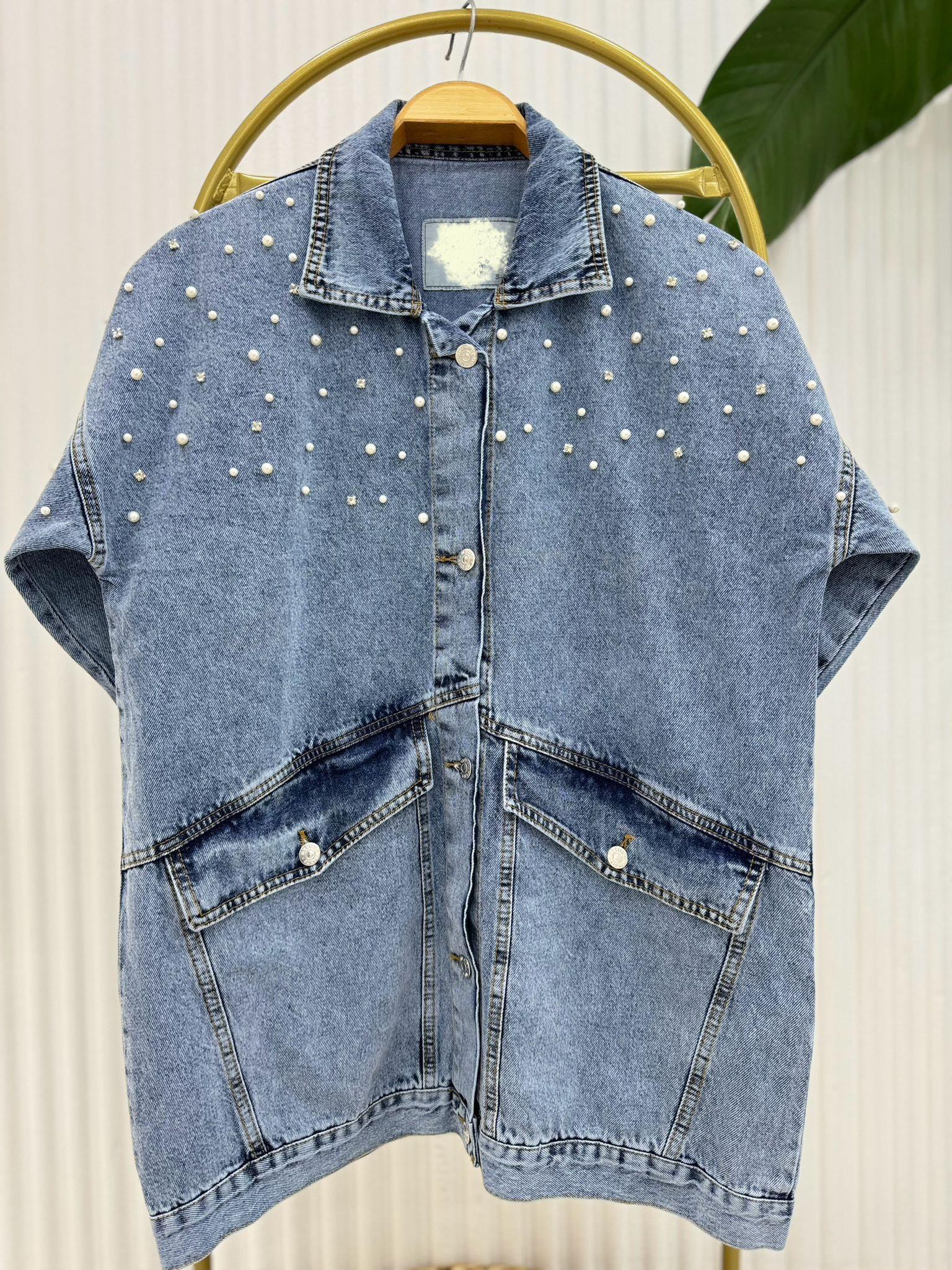 8926 İNCİLİ KOT CEKET 