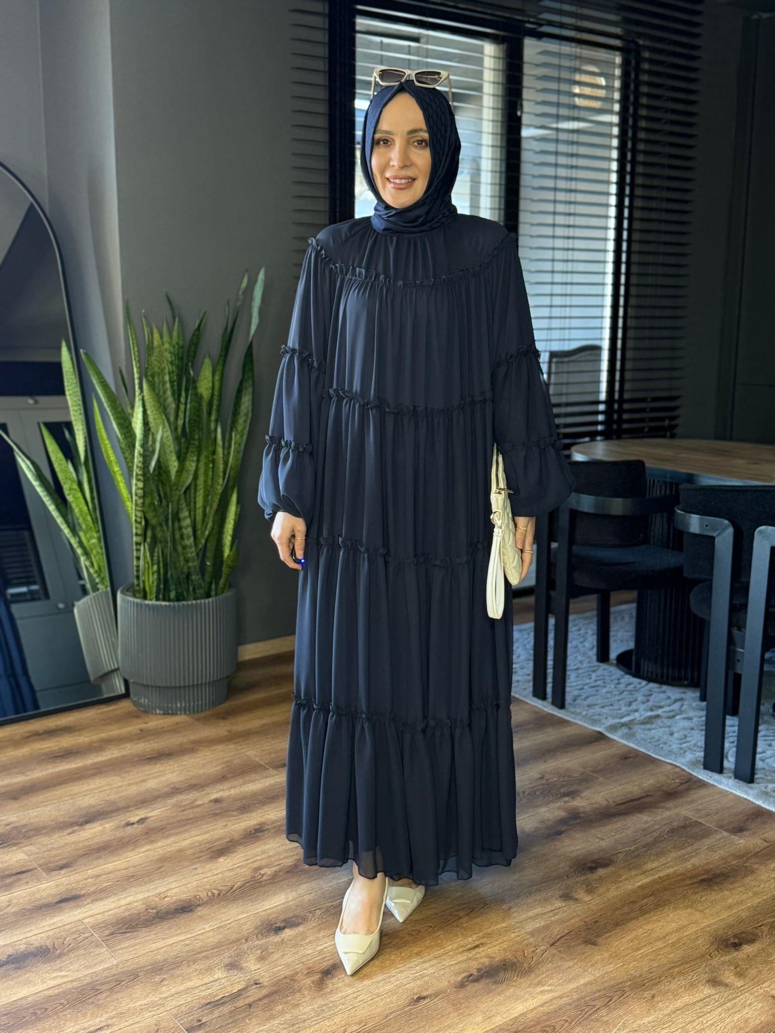 9886 VERA ELBİSE LACİVERT