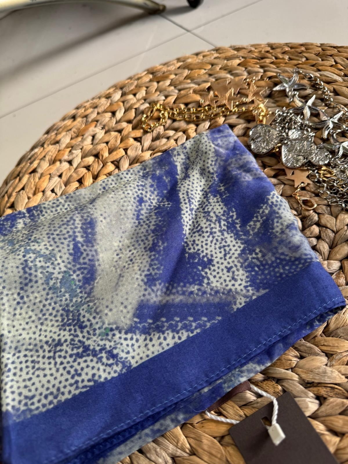 BENEK DESEN ŞAL MAVİ