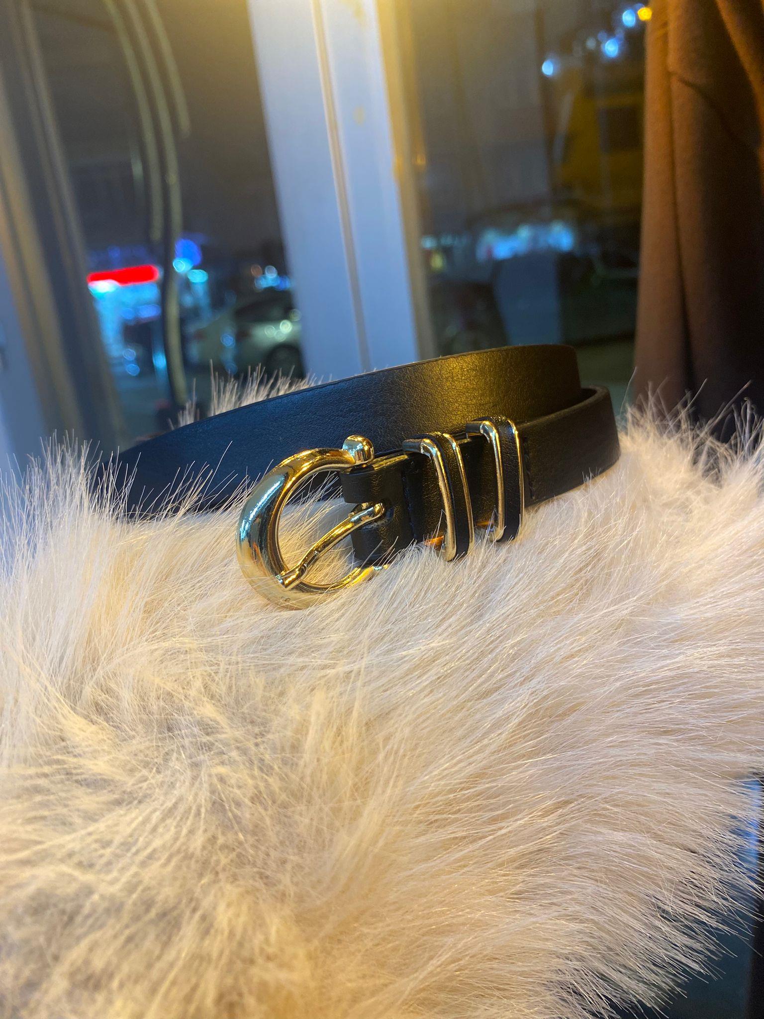 ÇİFT TOKALI KEMER SİYAH